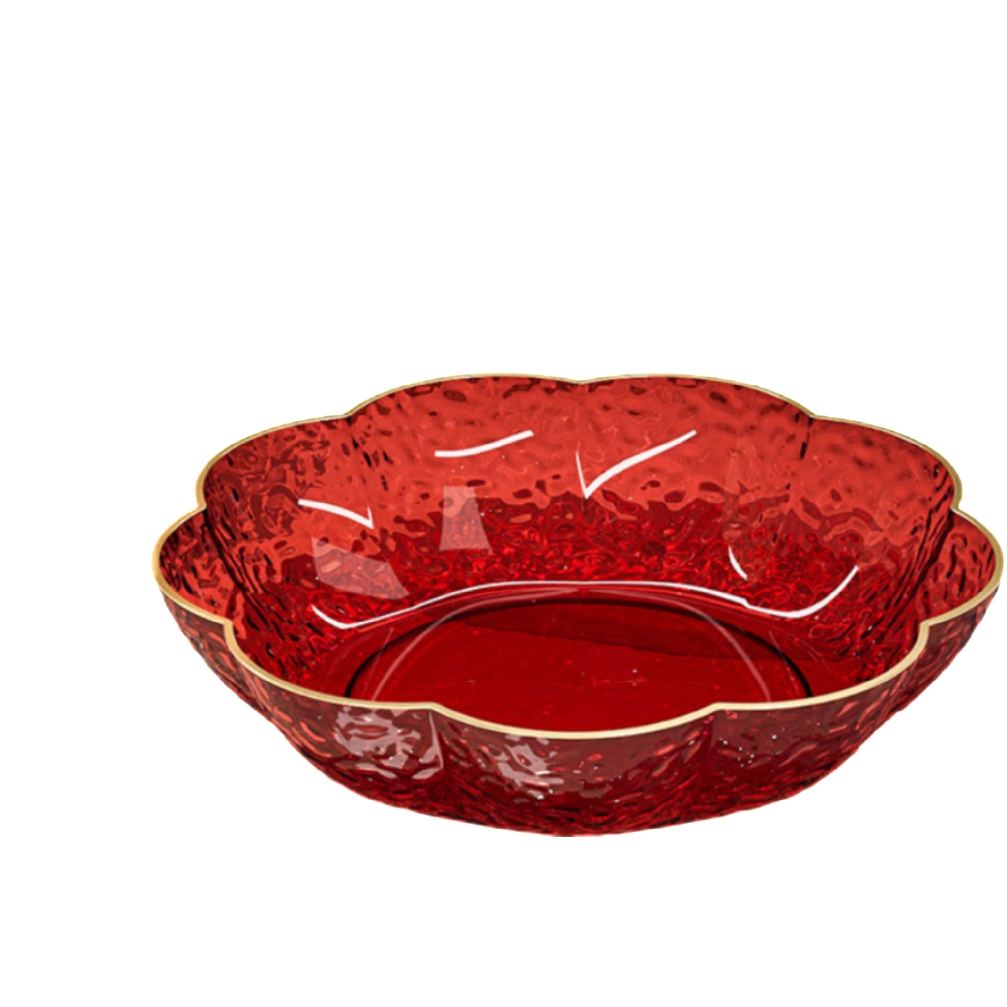 Large-Capacity Transparent Flower-Shaped Fruit Plate