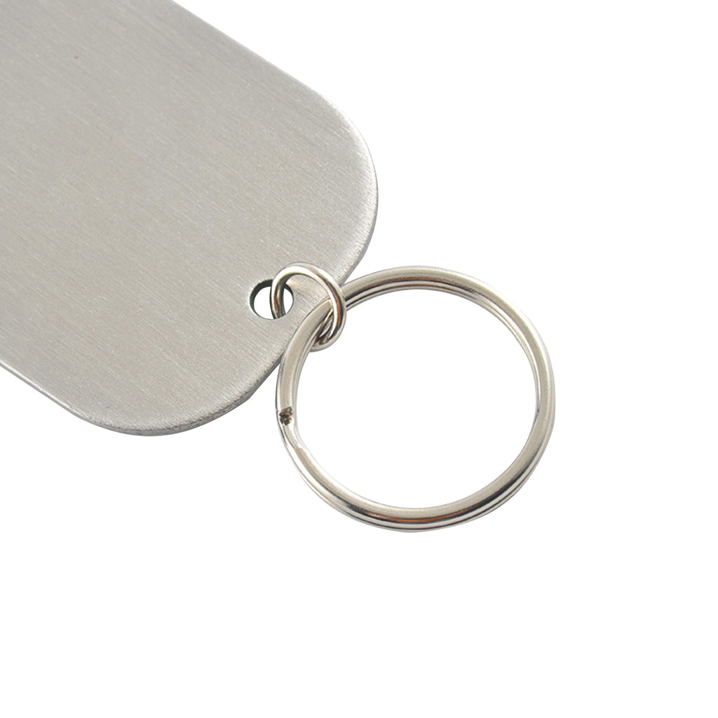 Stainless Steel Flat Beer Bottle Opener Keychain