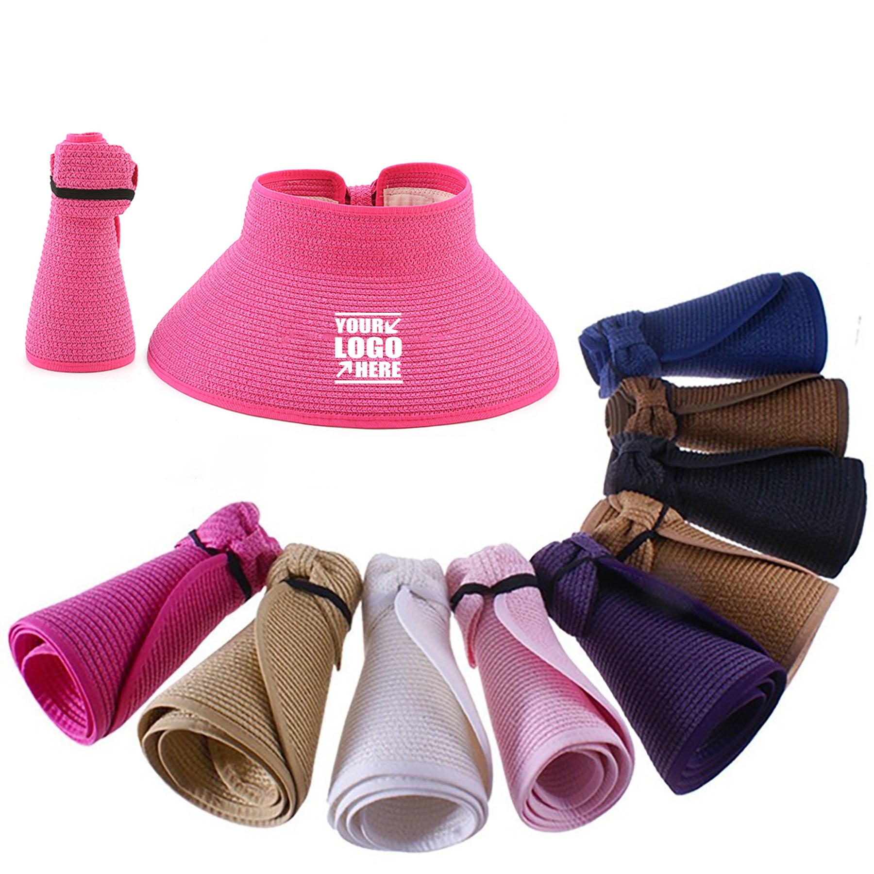 Beach Wide Brim Straw Visor Hat