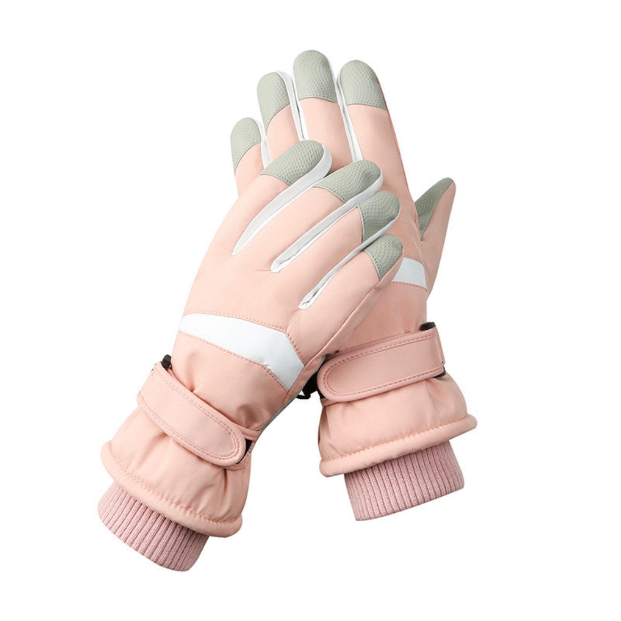 Ski Gloves Ten Finger Touchscreen Grip Tech Cashmere Lined