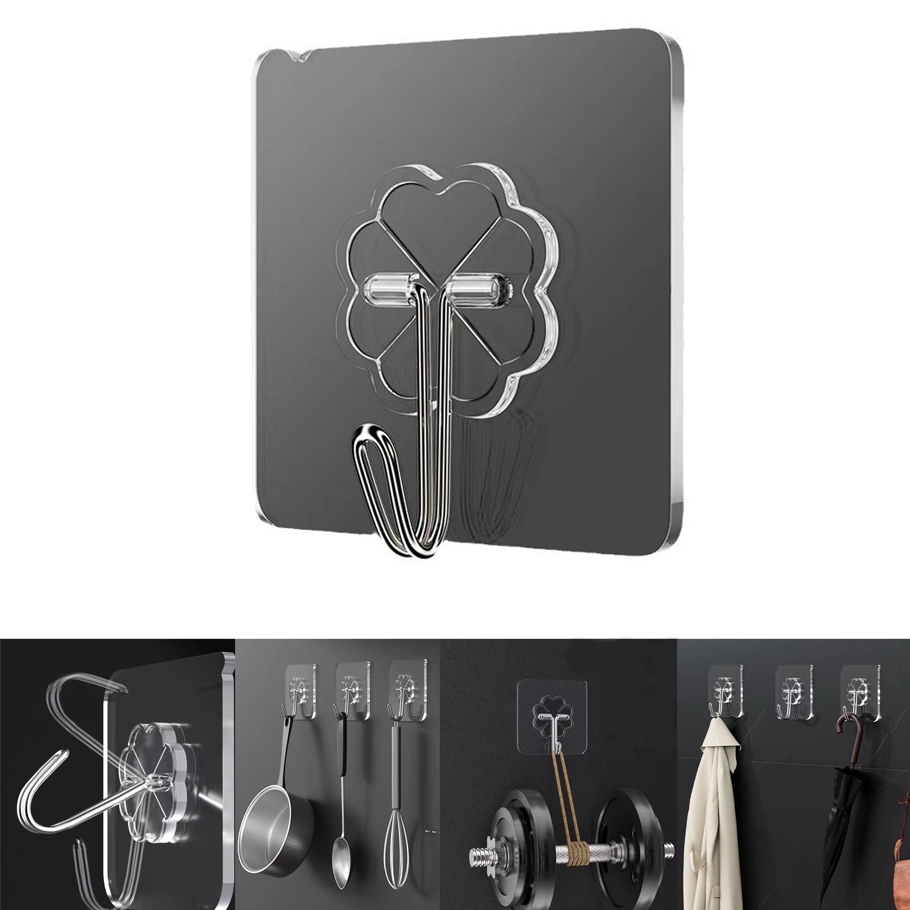 No-Hole Stick-On Strong Suction Hooks
