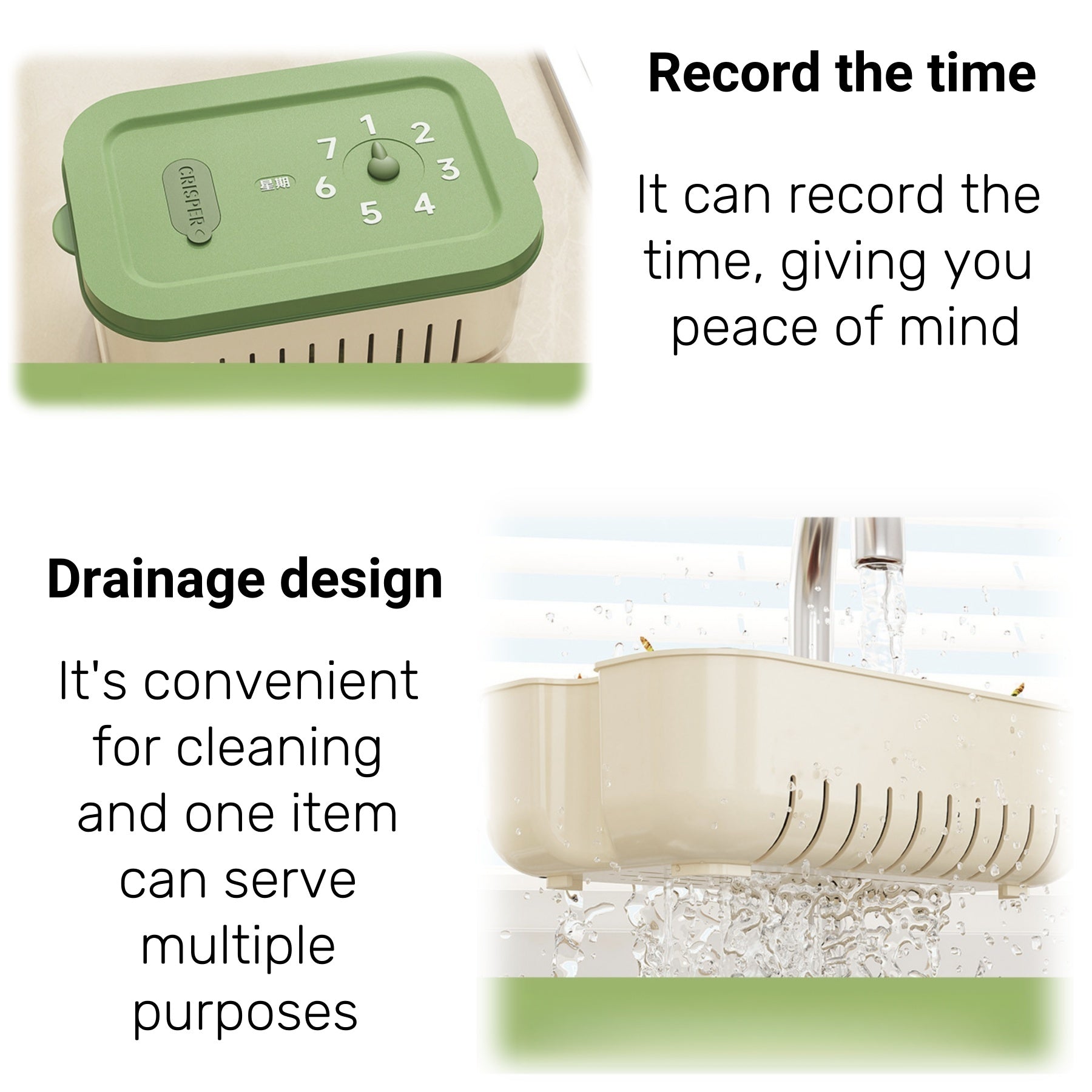 Fresh-Keeping Box With A Draining Basket