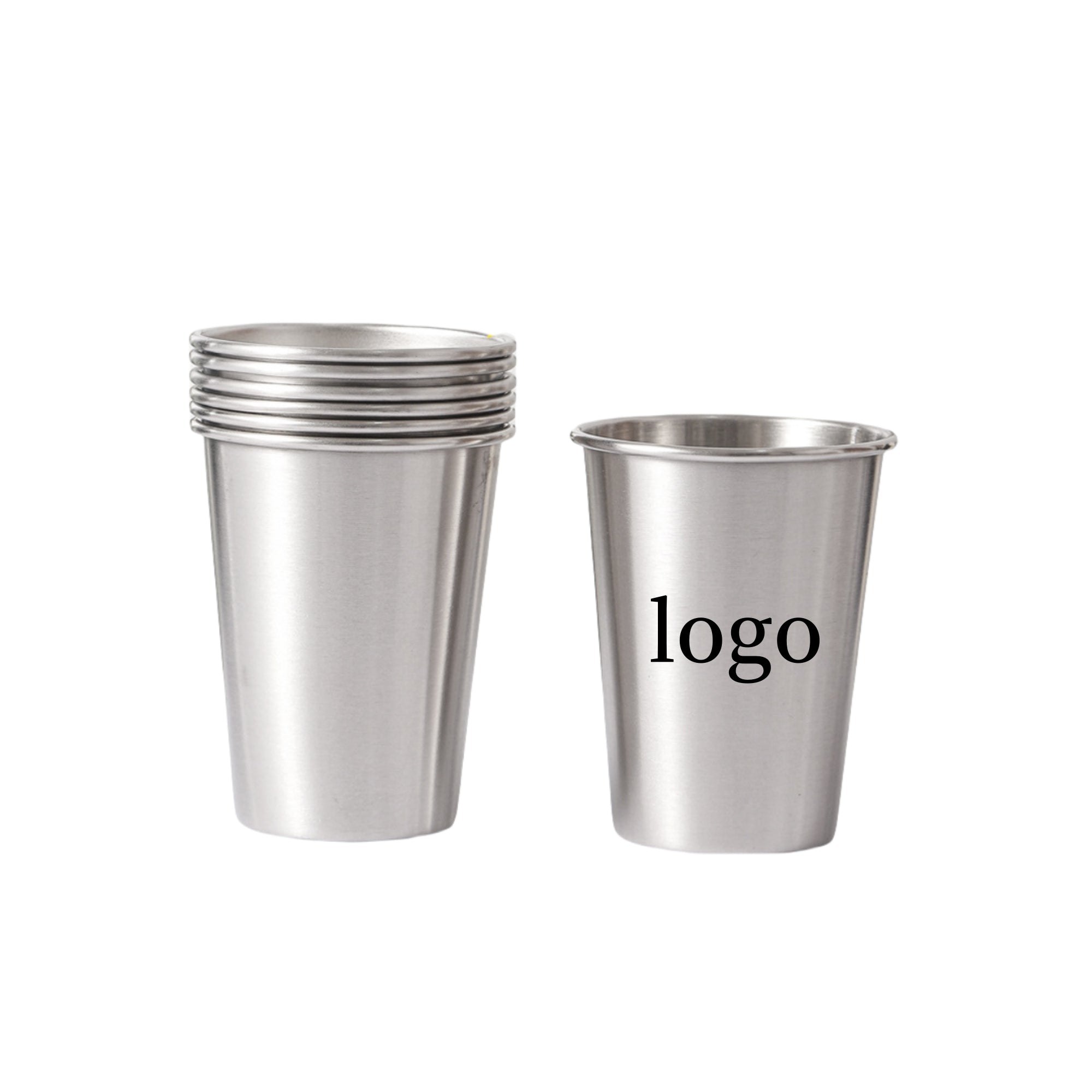304 Food Grade Stainless Steel 17 Ounce Integrally Formed Stackable Cup