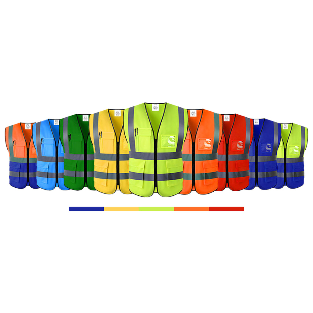 Double Band Reflective Tape Safety Loop & Hook Vest