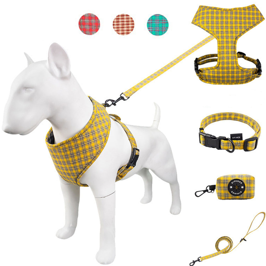 Pet Harness And Leash Collar Set