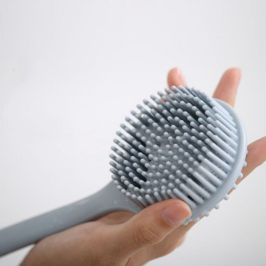 Long-Handled Silicone Shower Brush