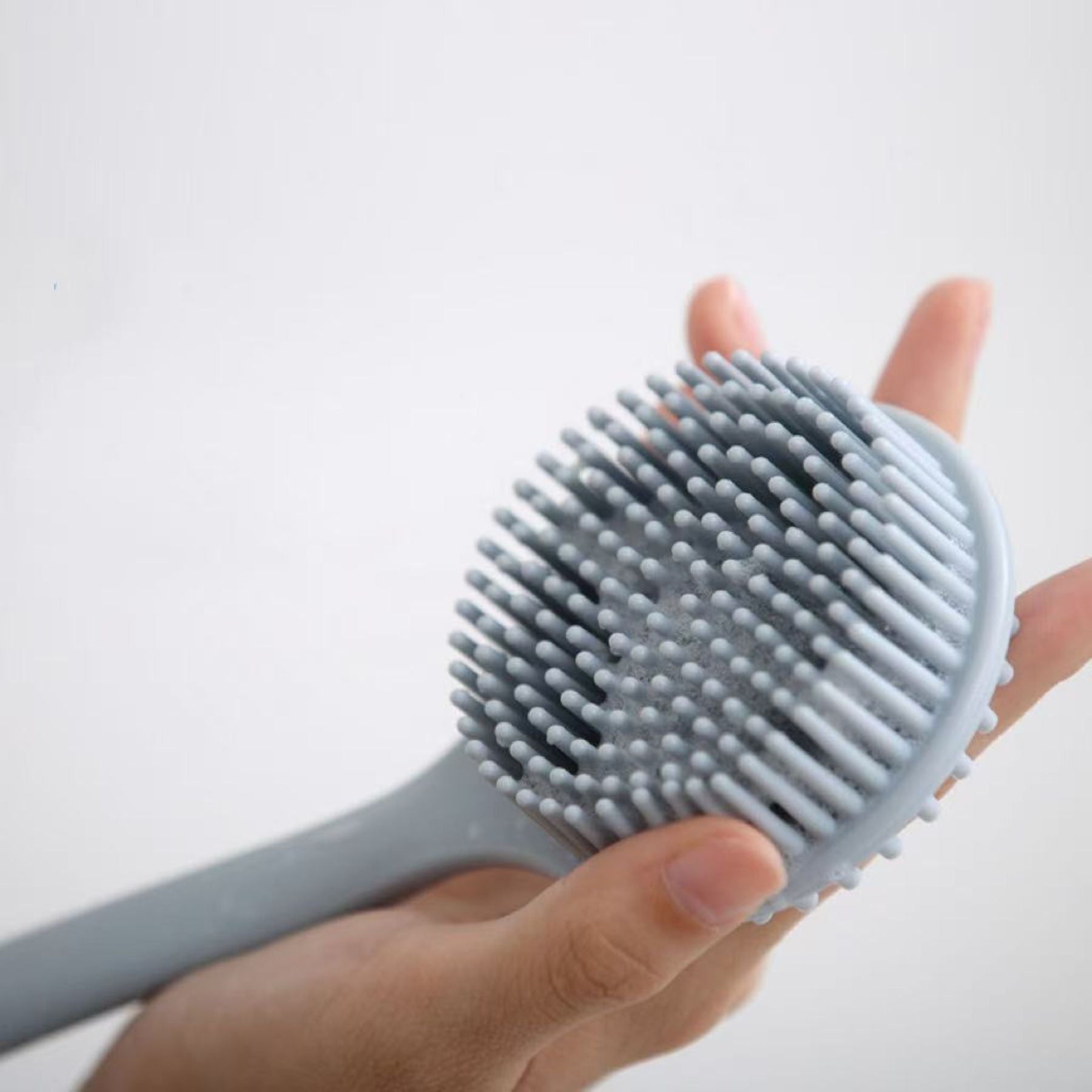 Long-Handled Silicone Shower Brush