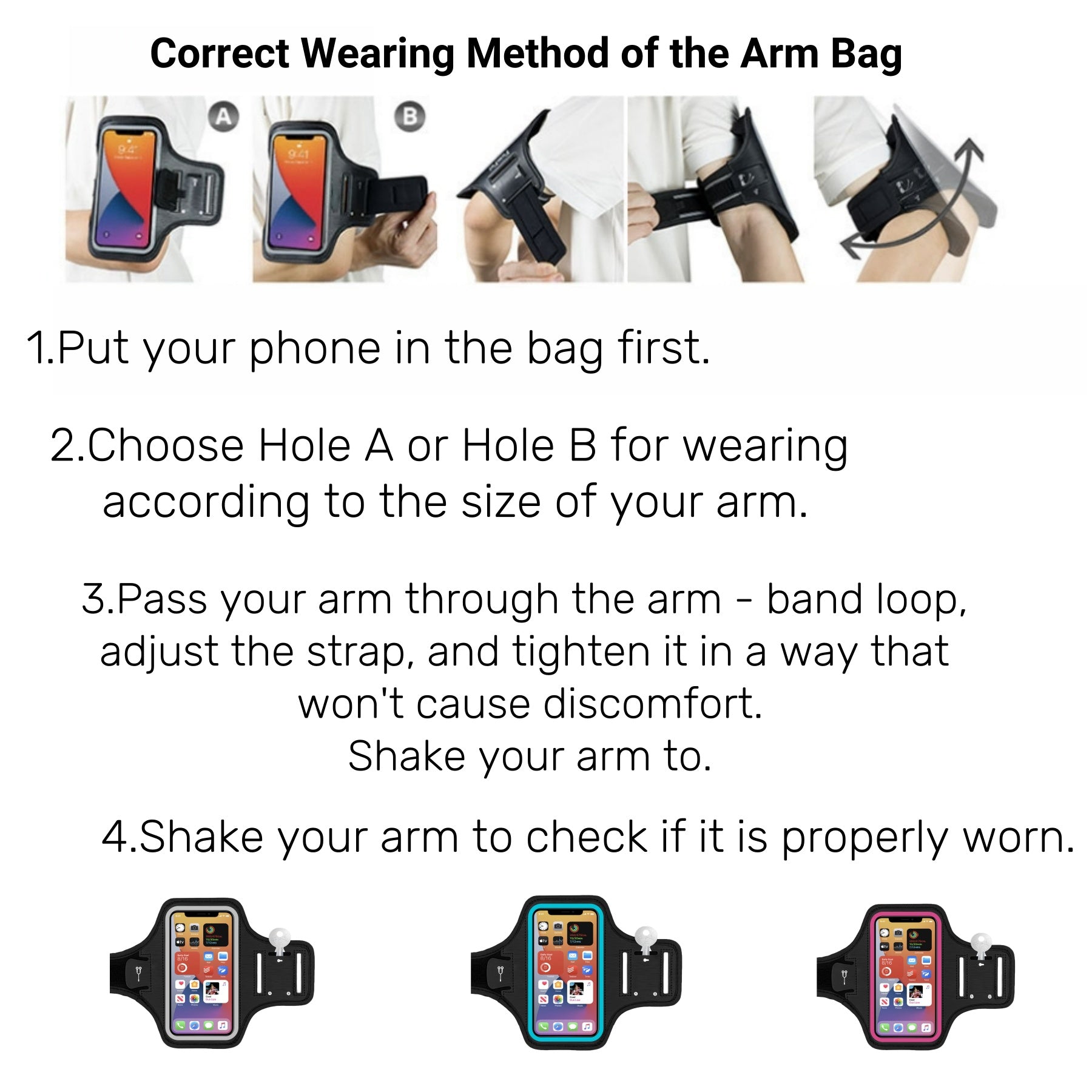 Touch - screen Waterproof Sports Arm Bag