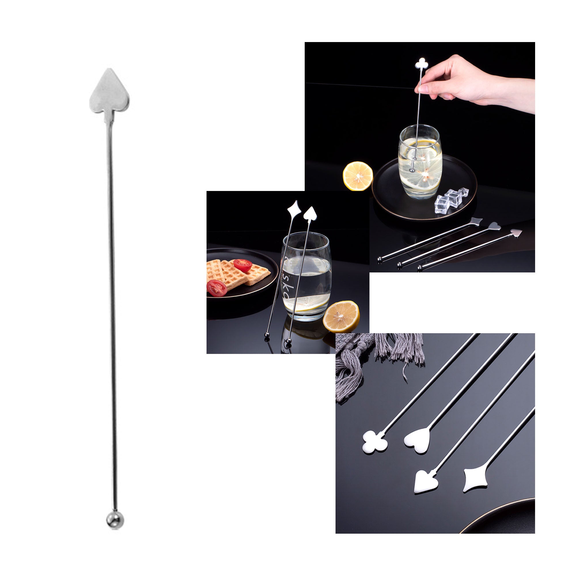 Stainless Steel Beverage Stir Sticks