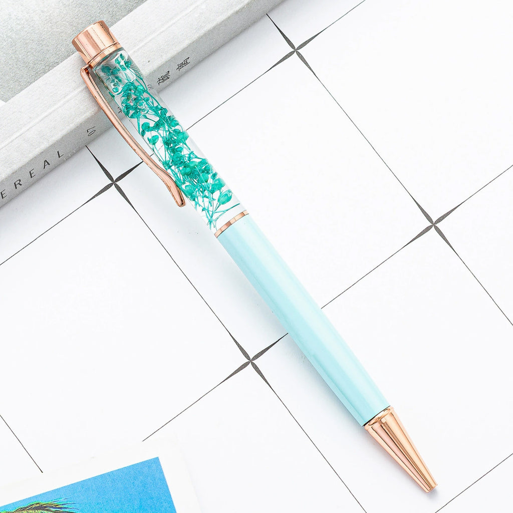 Fill The Oil With Dried Flower Ballpoint Pens