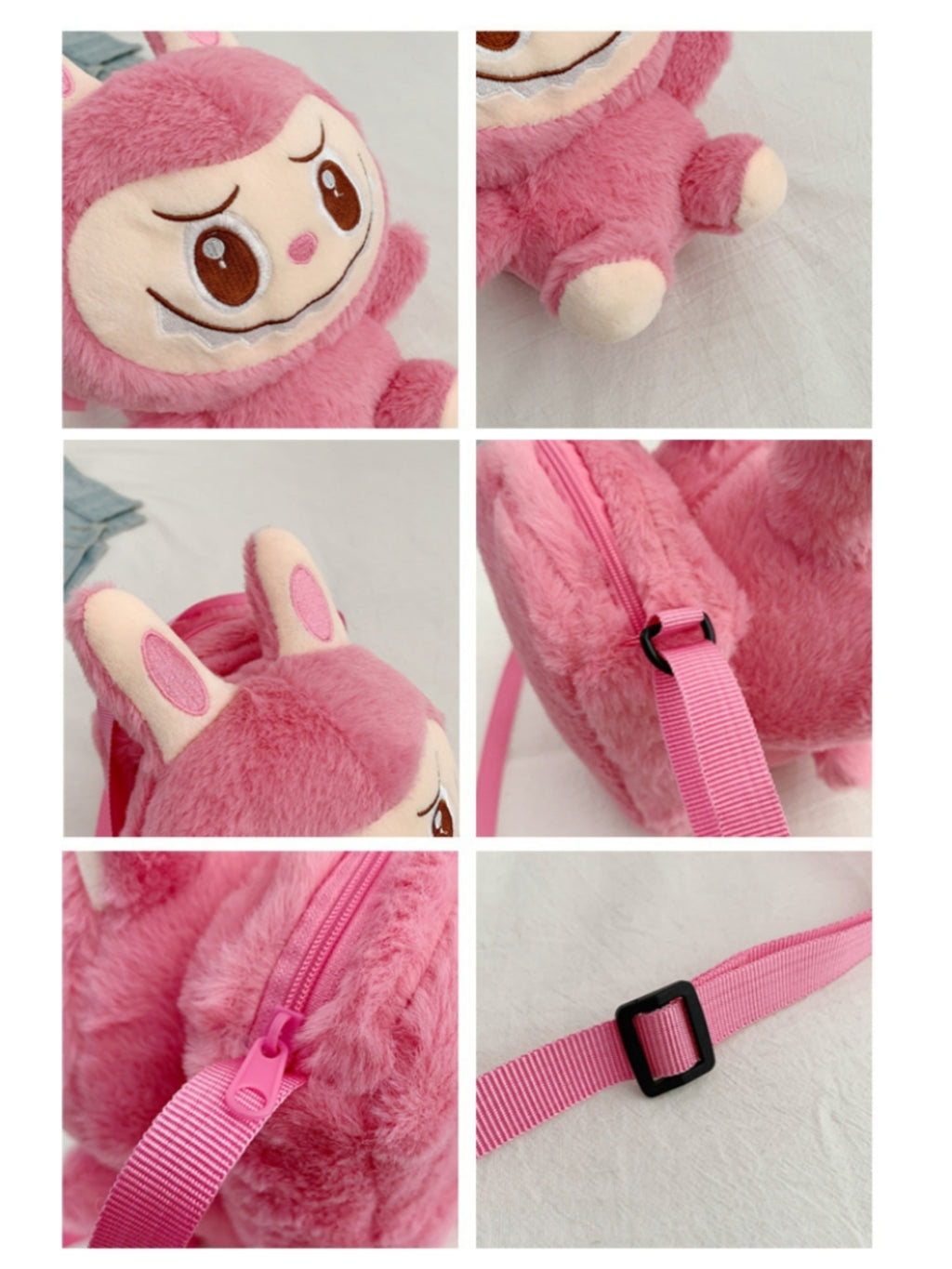 Labubu Plush Backpack Girls Bubble Rabbit Crossbody Gift