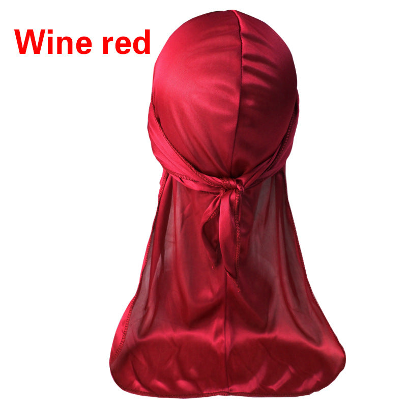 Imitation Silk Long Tail Turban Hat
