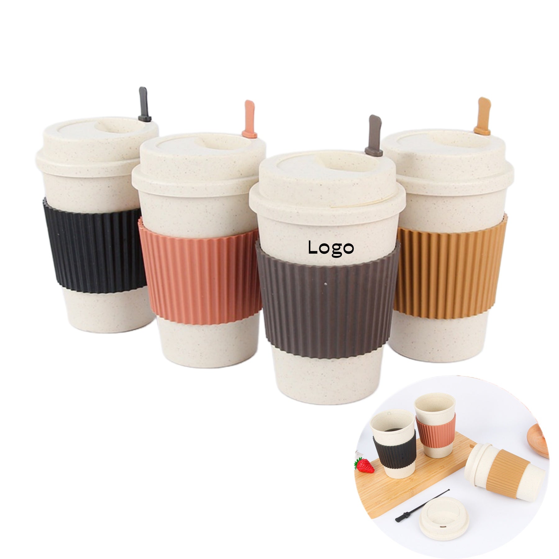 16Oz Wheat Straw Coffee Cups