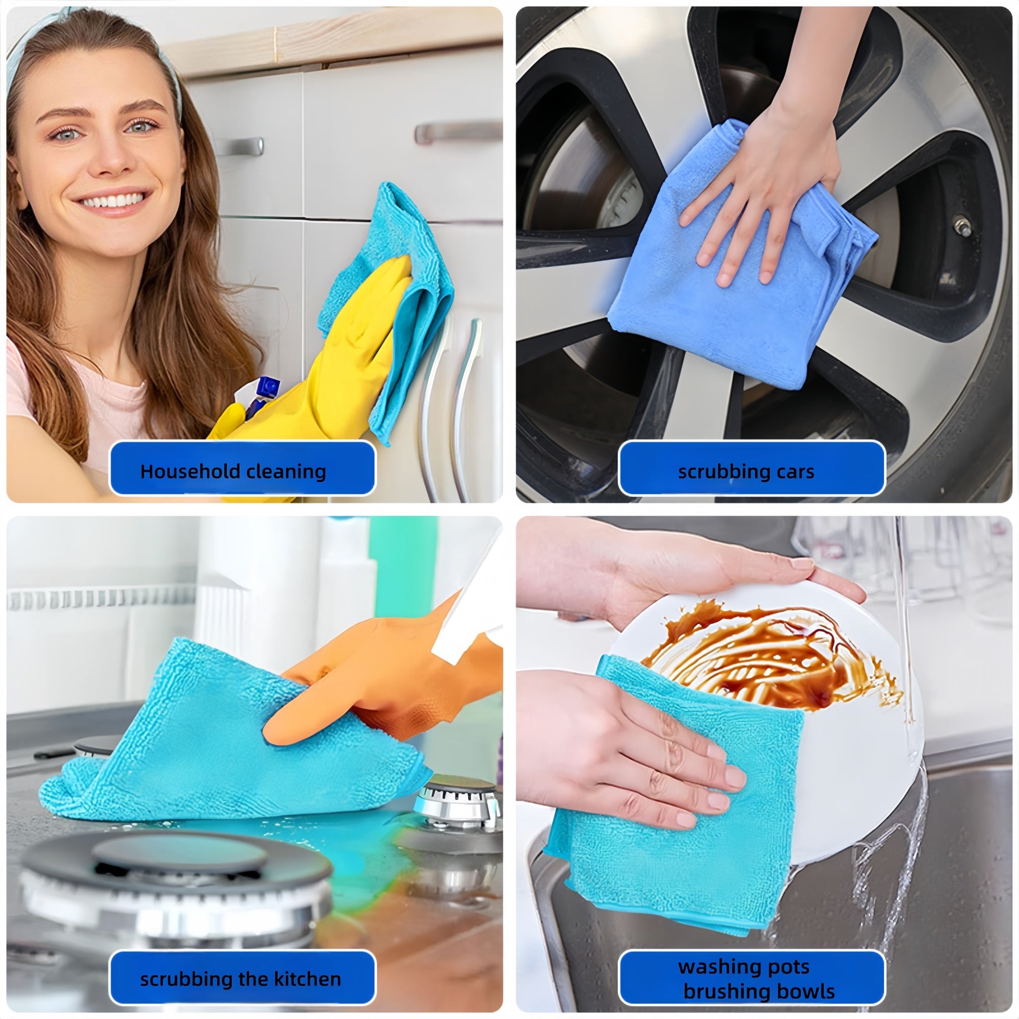 Thickened Cleaning Cloth That Can Be Used Both Wet And Dry