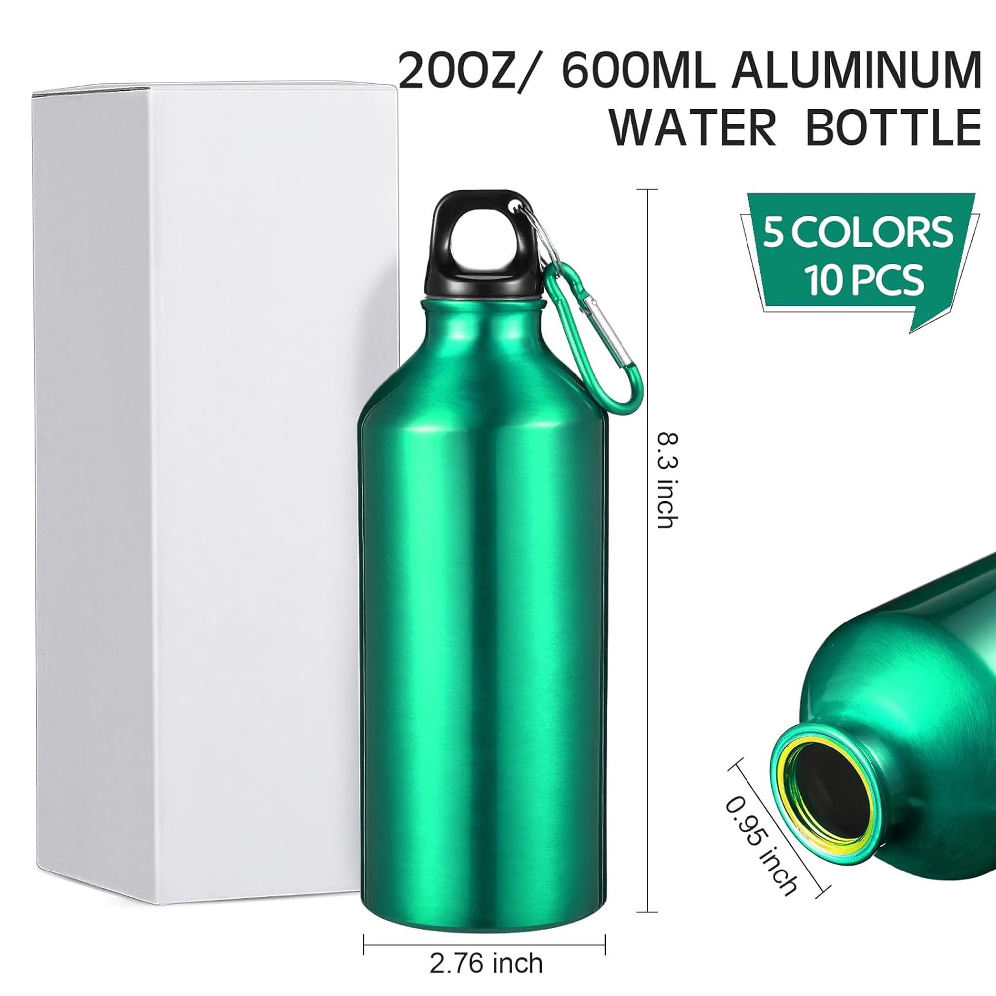 Aluminum Water Bottle 20 Oz Reusable