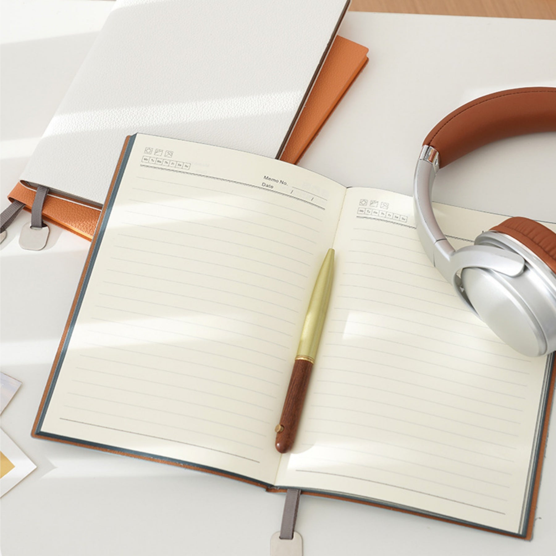 A5 Litchi Grain Soft Leather Notebook