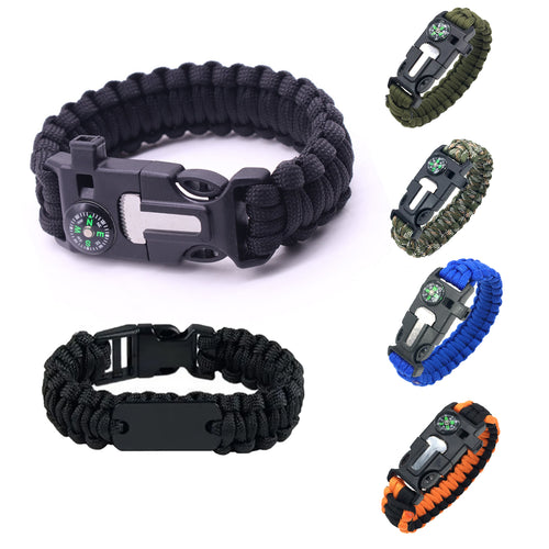 5-in-1 Life Saving Seven-Core Paracord Braided Bracelet