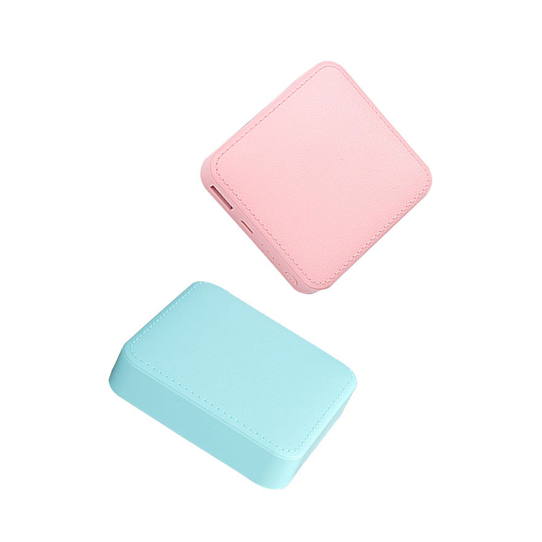 4800 Mah Square Leather Power Bank