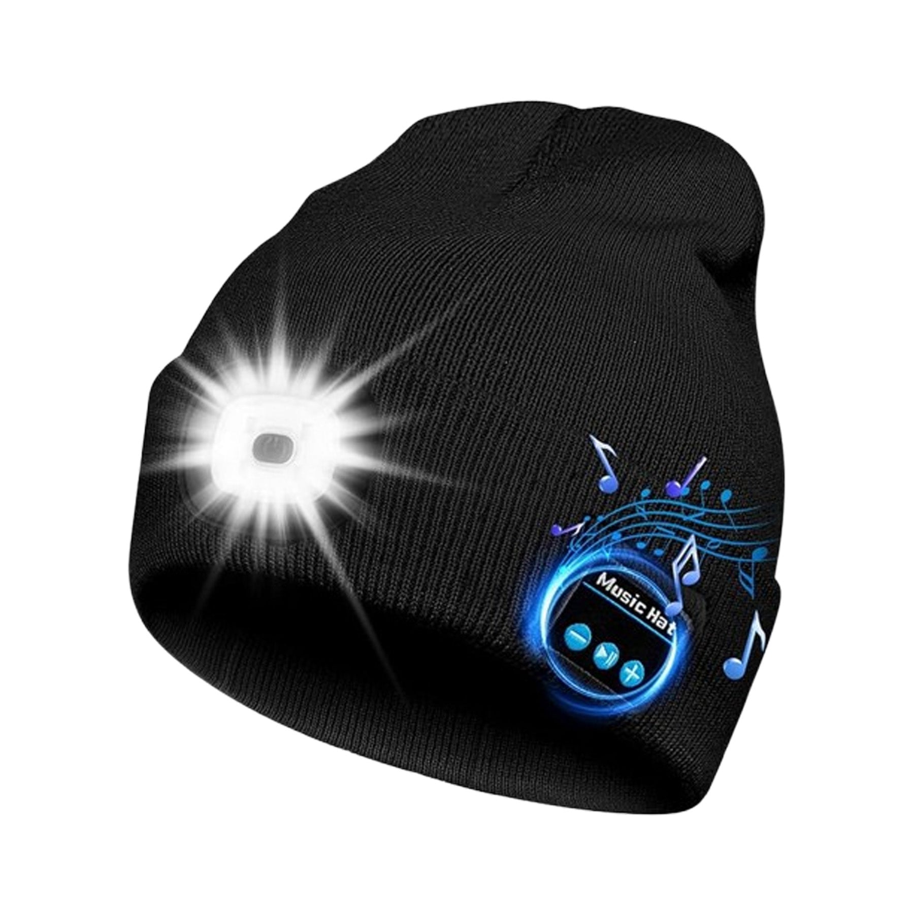 Acrylic LED Beanie with Bluetooth Speaker