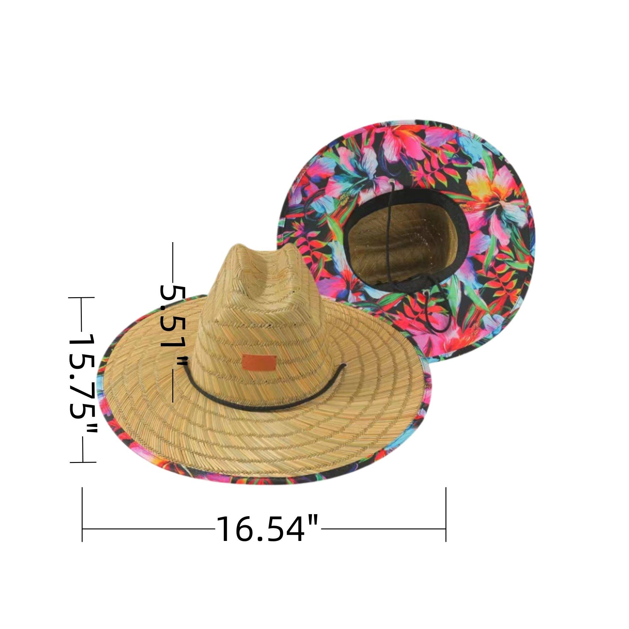 Adult Sized Wide Brimmed Outdoor Sun Shading Straw Hat
