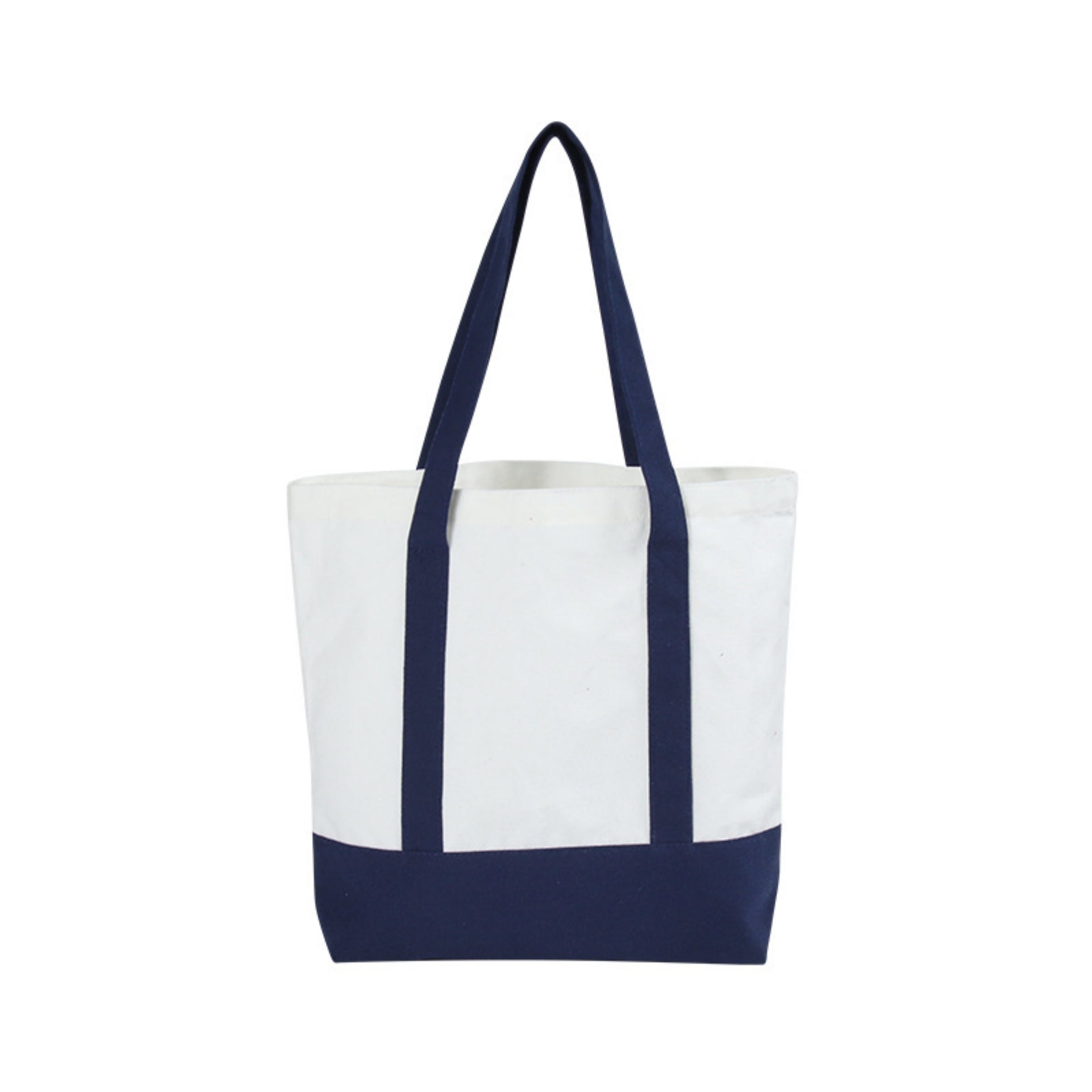 12Oz Fashion Two Tone Cotton Canvas Tote Bag