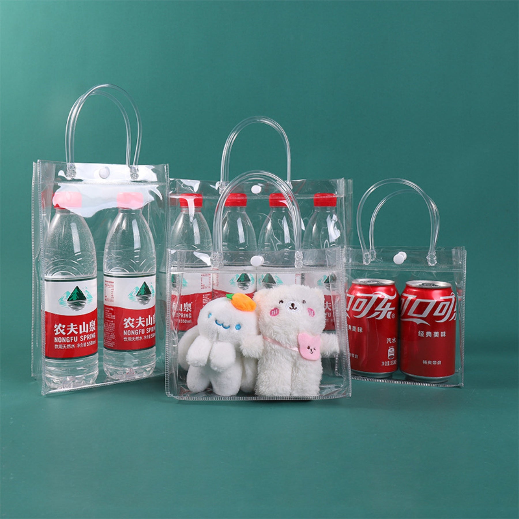 PVC Snap-Button Tote Bag