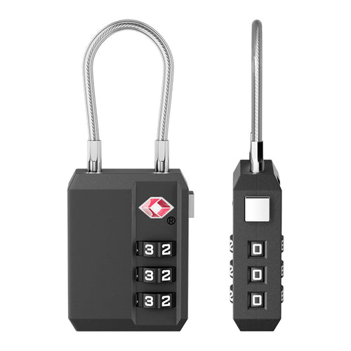3 Digit Combination Lock With Wire Rope