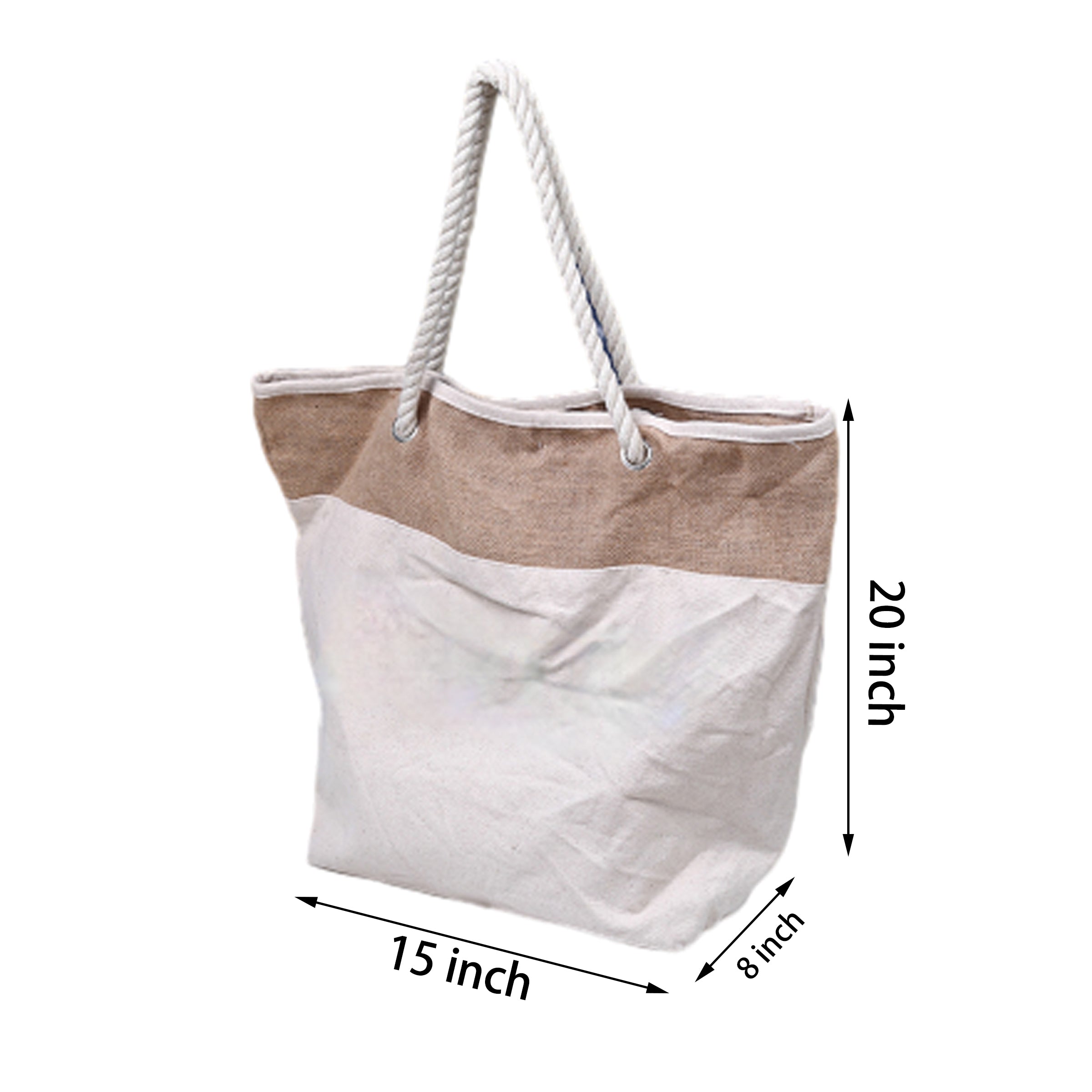 Cotton Canvas Rope Tote Bag
