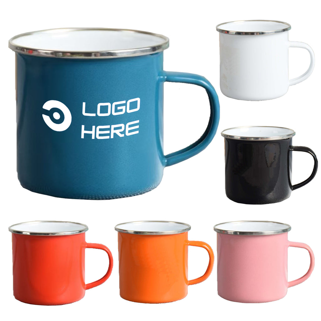 11 OZ Stainless Steel Rimmed Enamel Mug