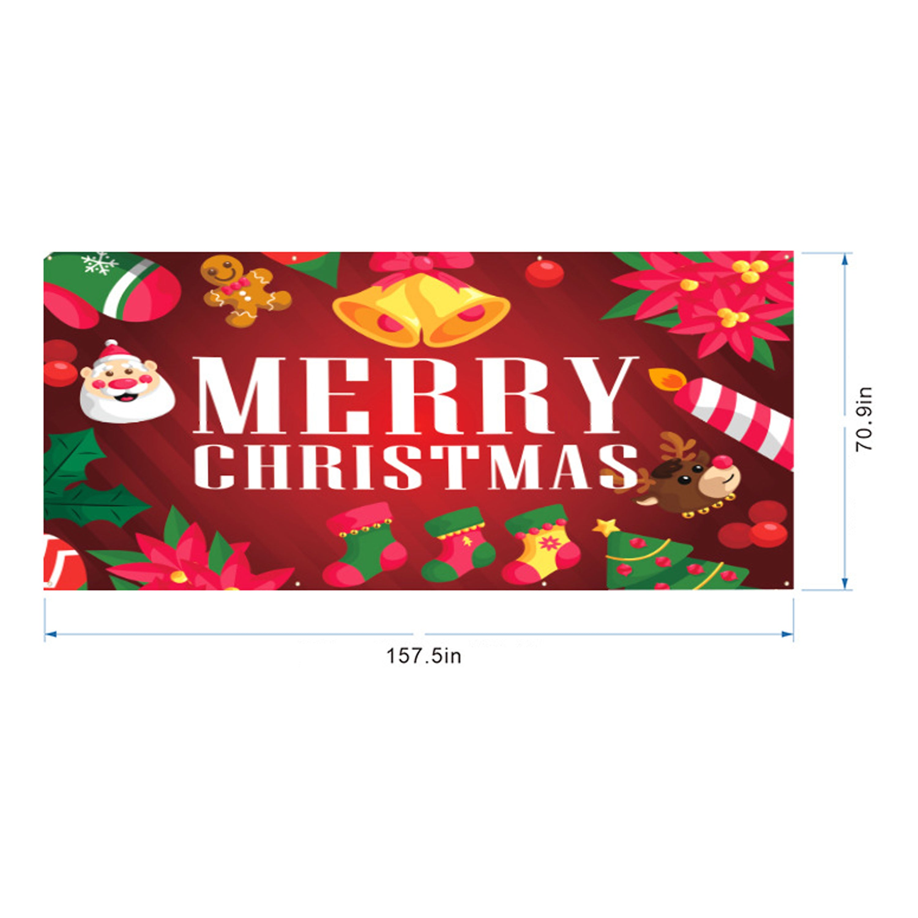 Chrismas Backyard Lawn Hanging Decor Flags