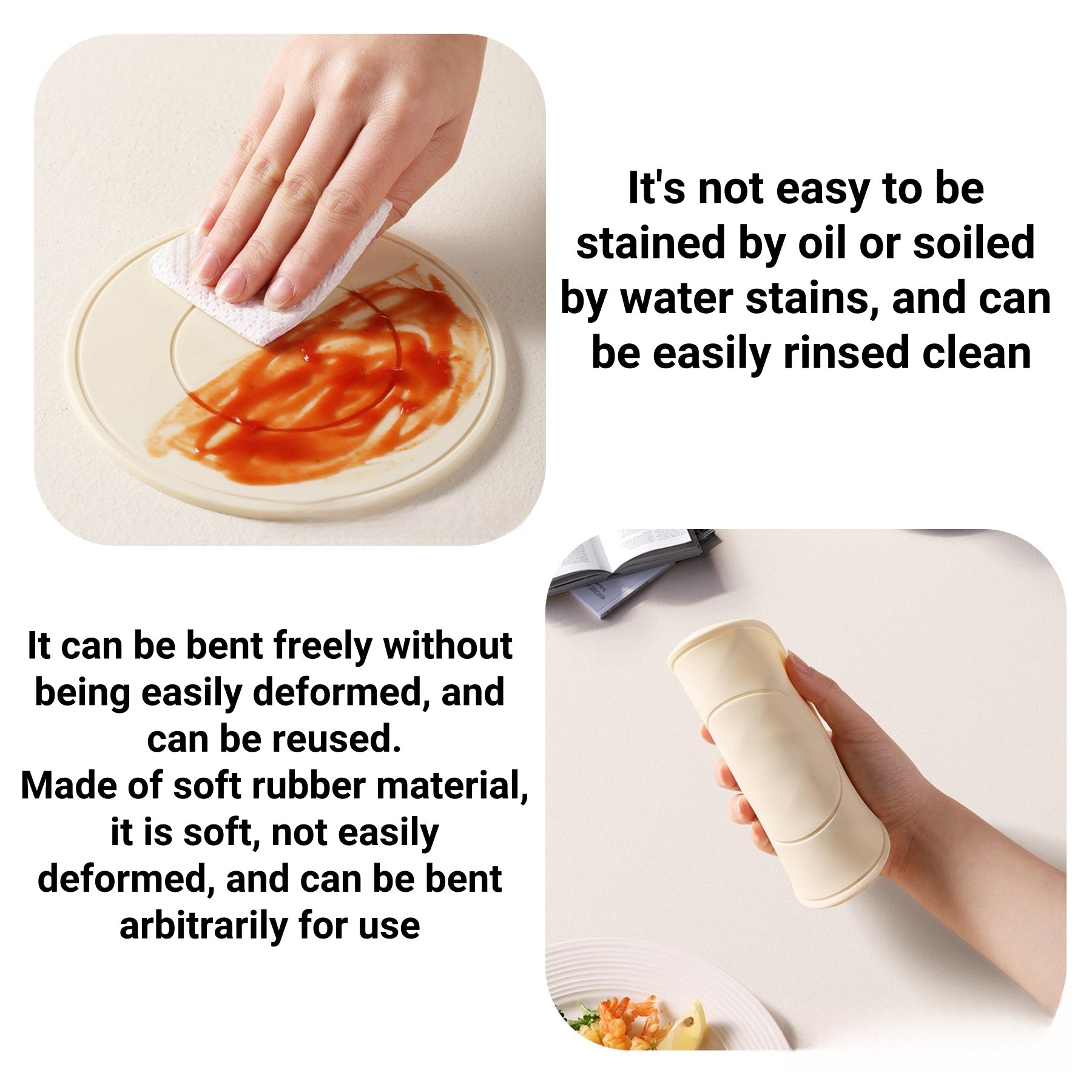 Soft Rubber Heat - Insulating Table Mat