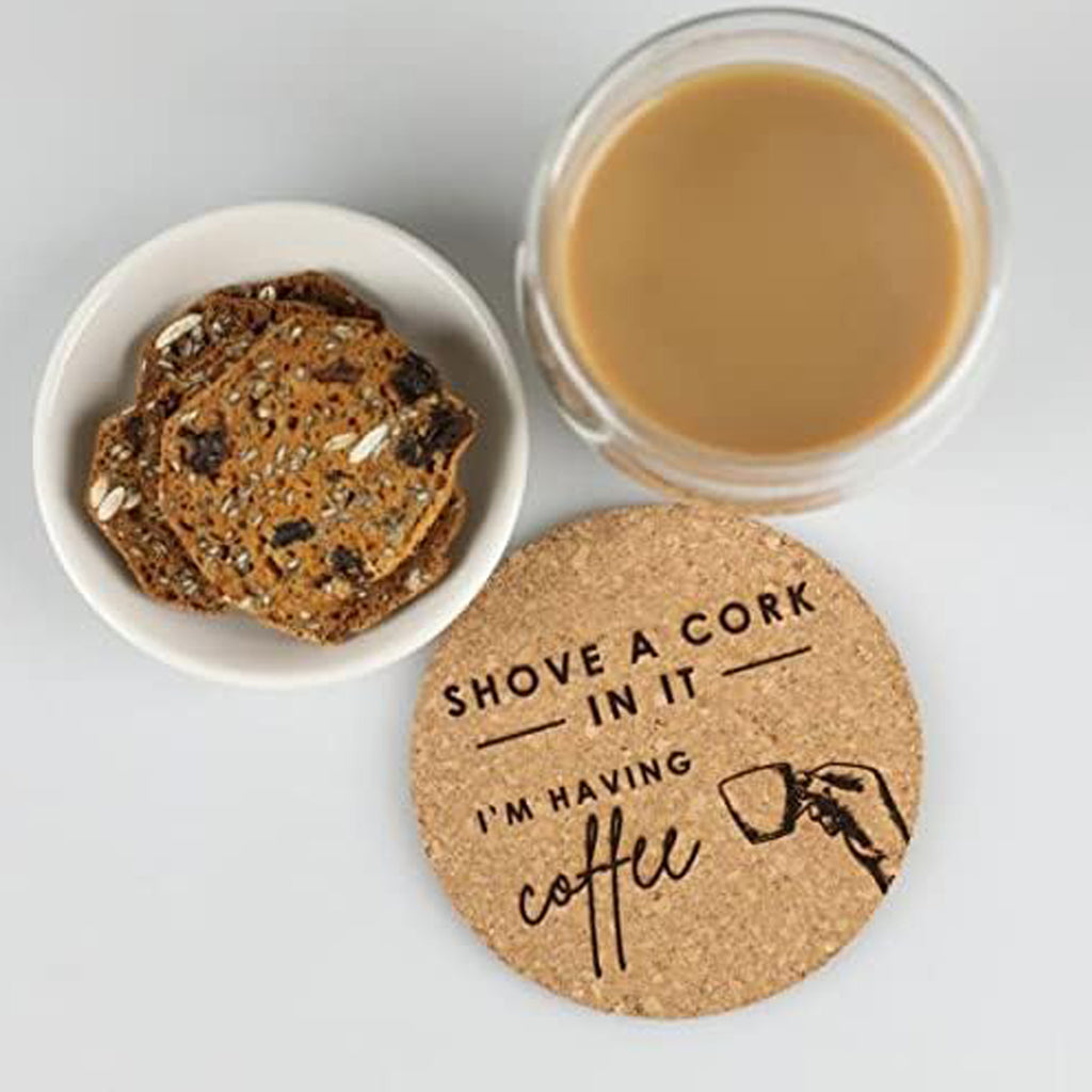 Round Natural Cork Coasters