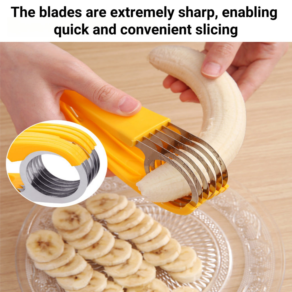 Stainless Steel Fruit CuttingTool Banana Ham Slicer