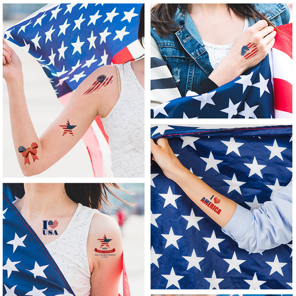 Customizable July 4th Temporary Tattoos Body Stickers