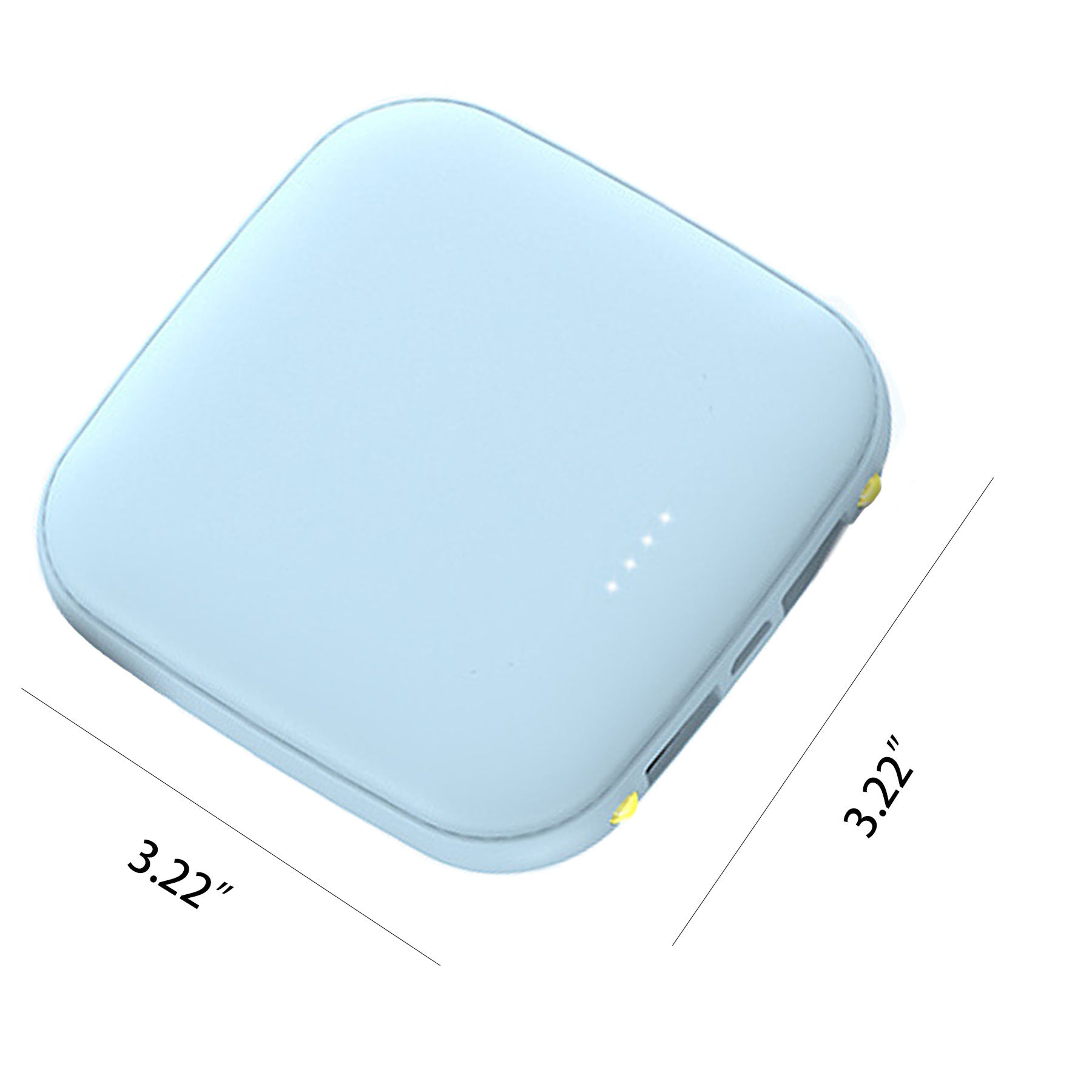 Custom Ultra-Slim Aluminum Mini Square Power Bank-5000mAh