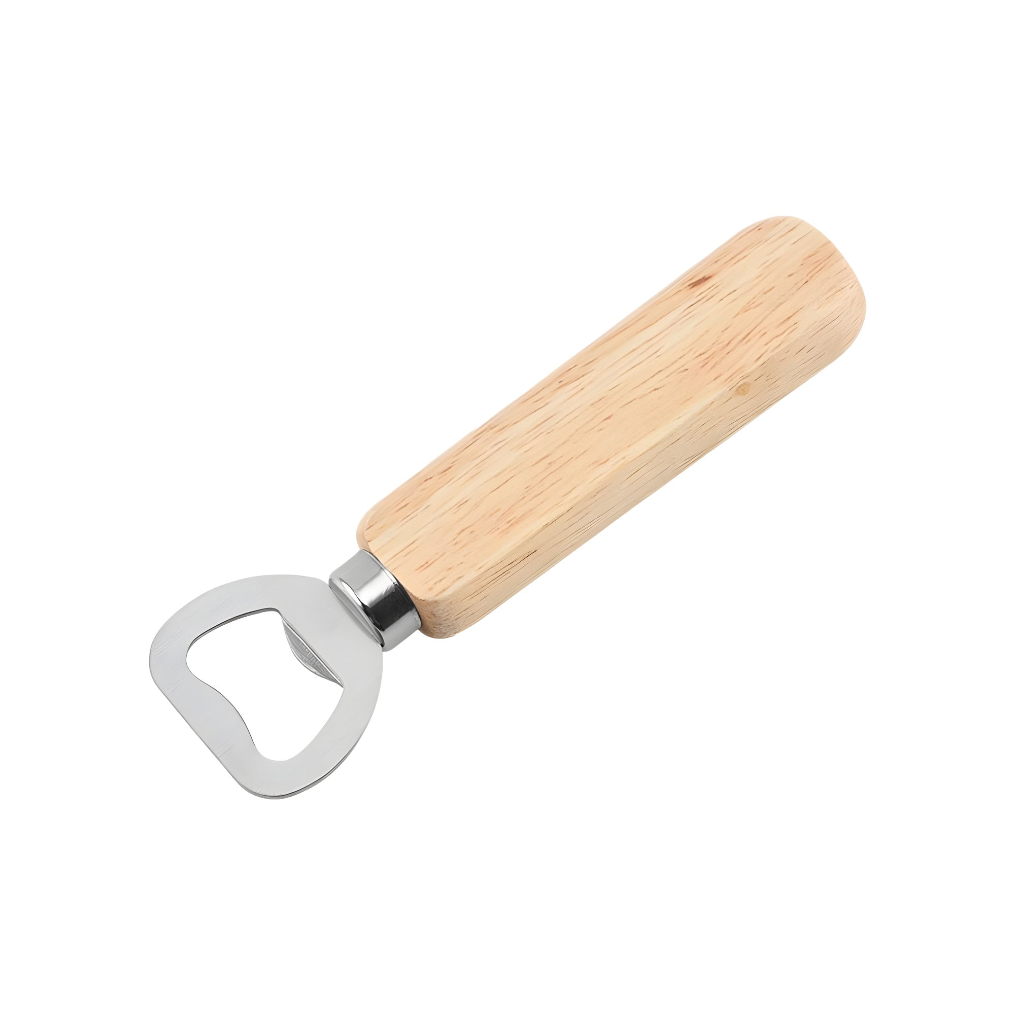 Wooden-Handle Stainless Steel Beer Opener