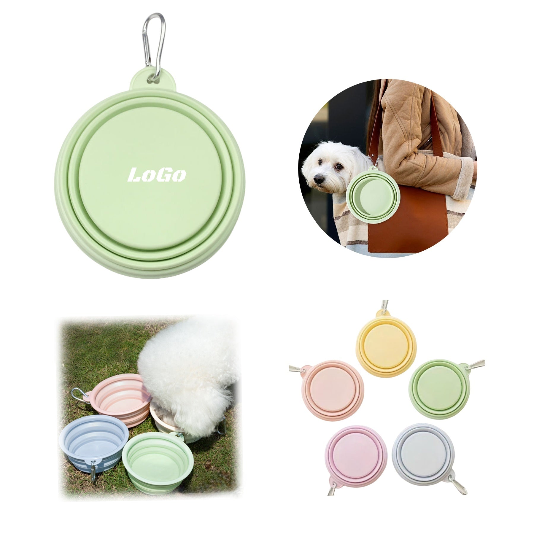 Macaron-colored Collapsible Pet Bowl