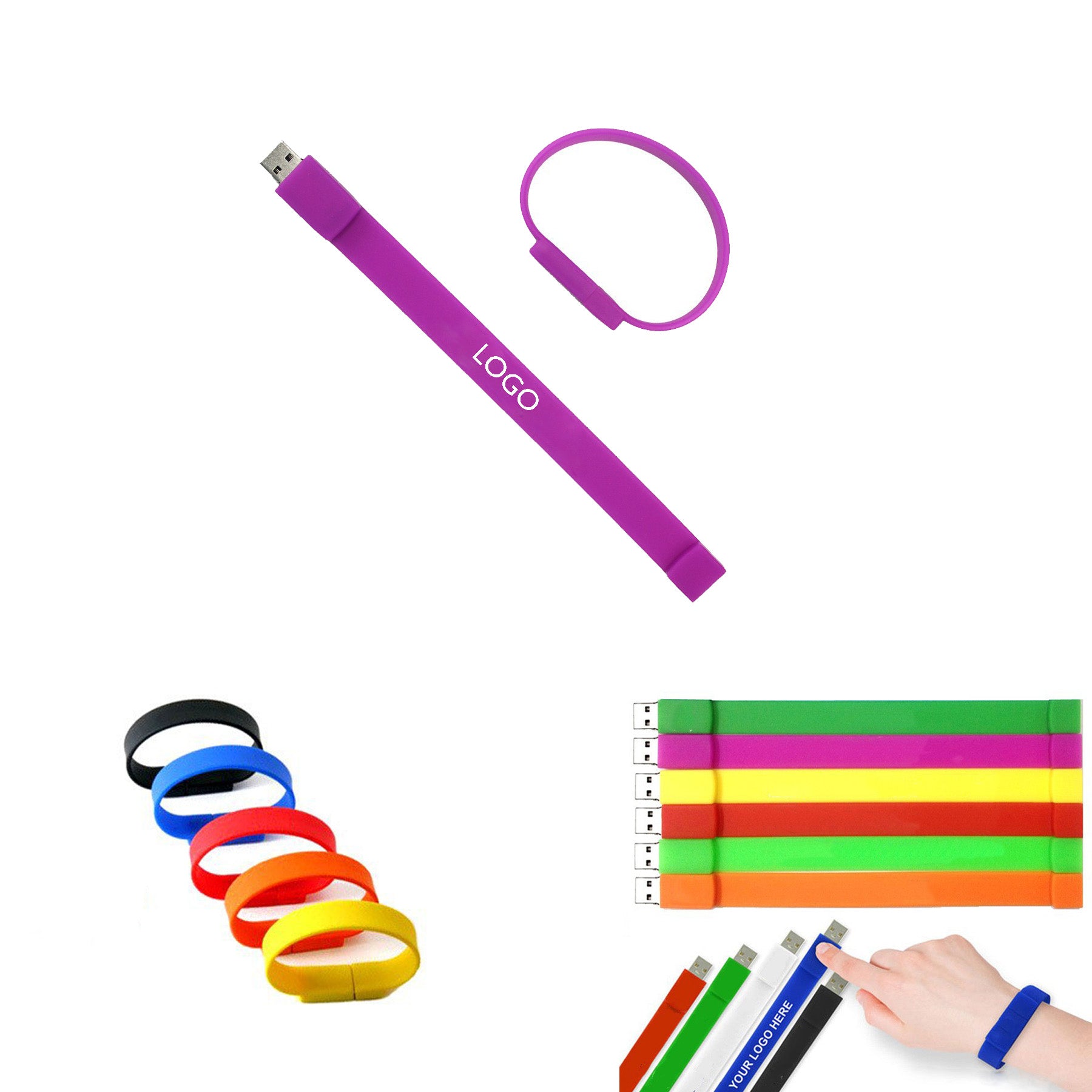 Silicone Wristband Usb Drive Bracelet