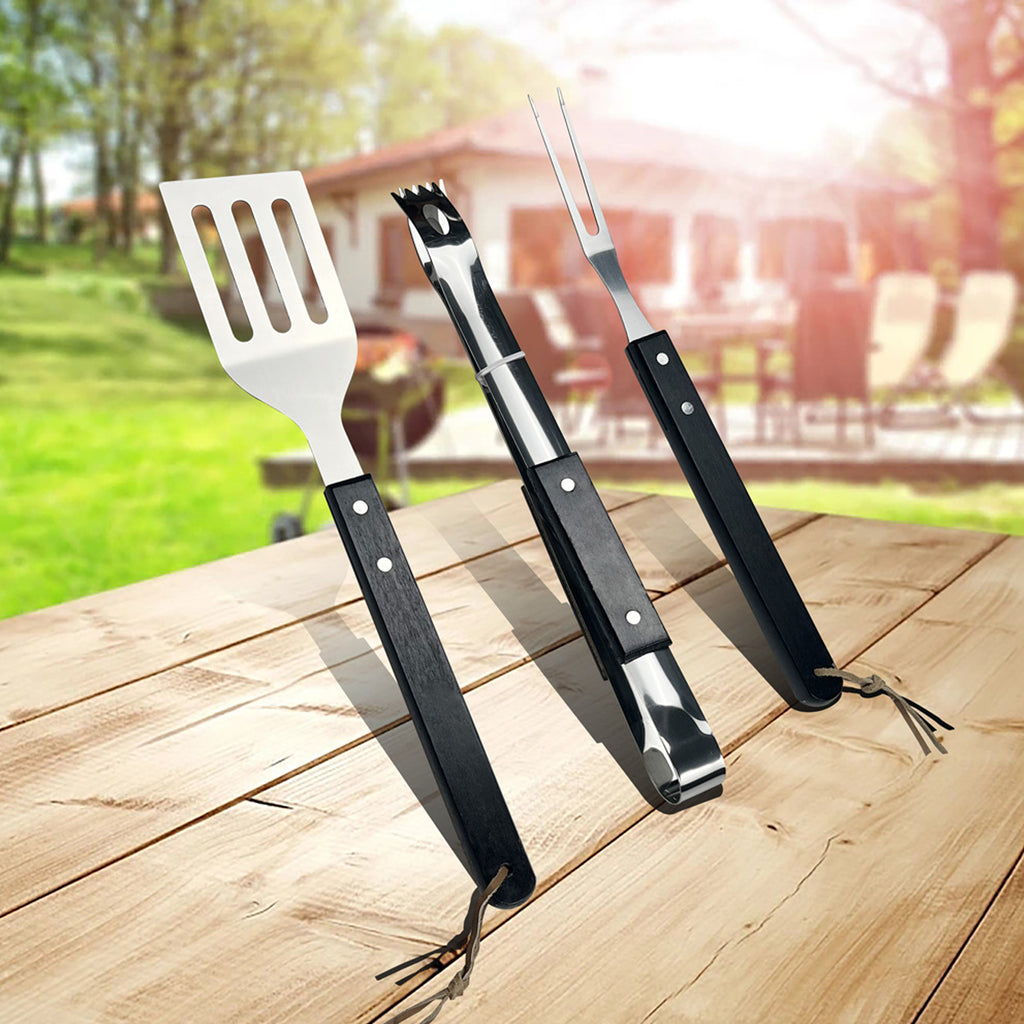 Stainless Steel Barbecue Spatula Three-Piece Set