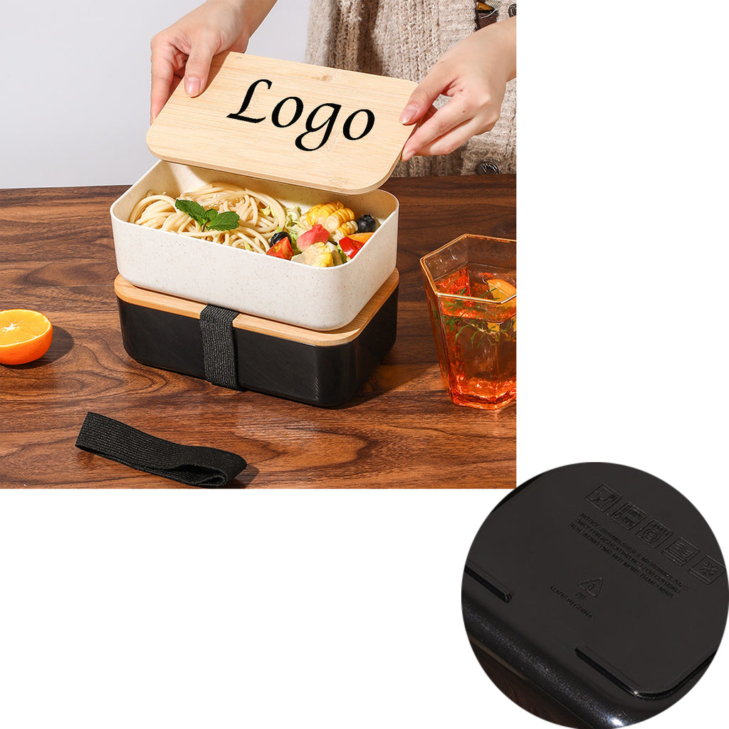 Bento Lunch Box With Bamboo Lid & Utensils