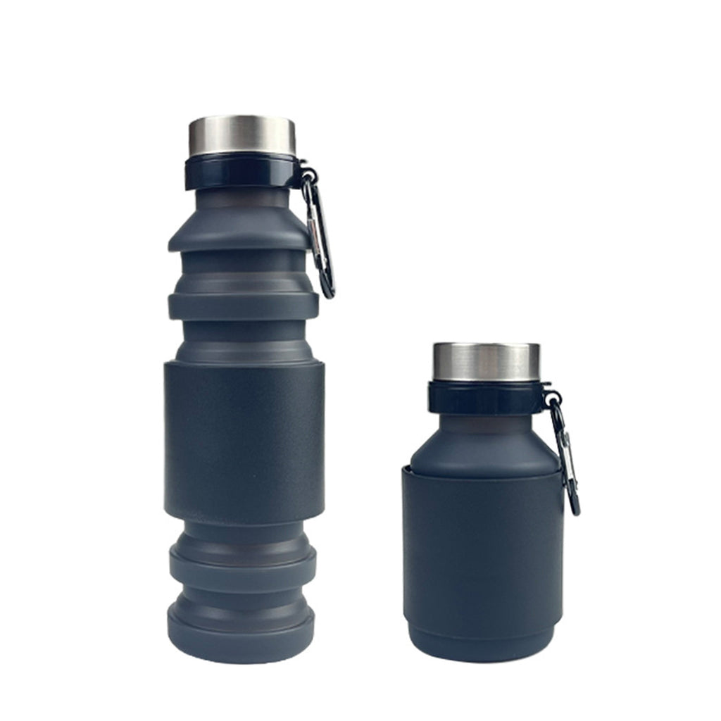18Oz Portable Outdoor Retractable Silicone Water Bottle