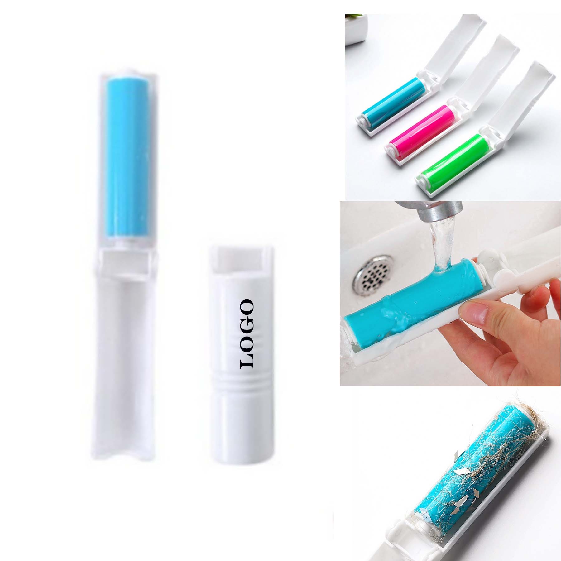 Mini Washable Hair Fabric Roller Brush