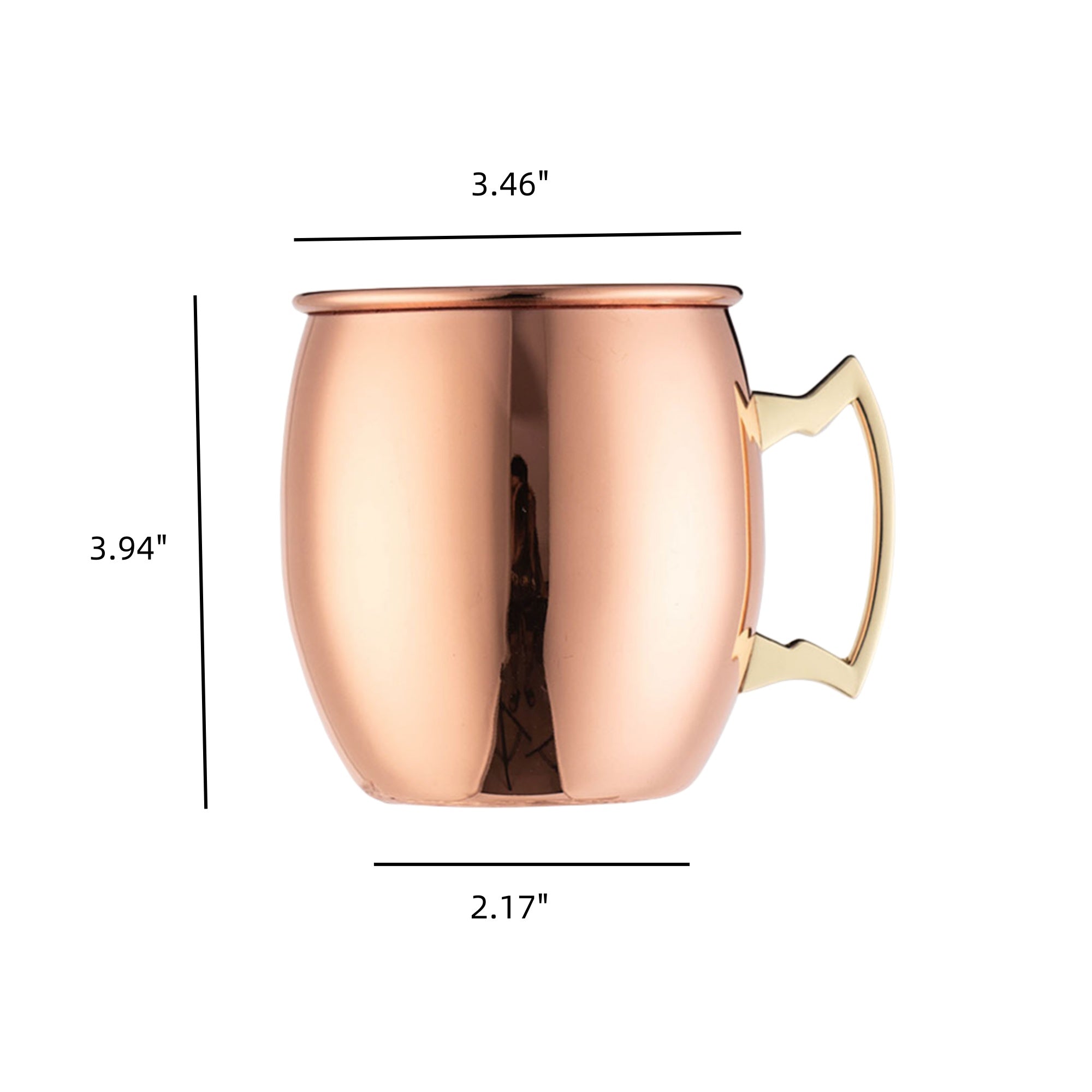 18oz Copper Coated Moscow Mule Mug
