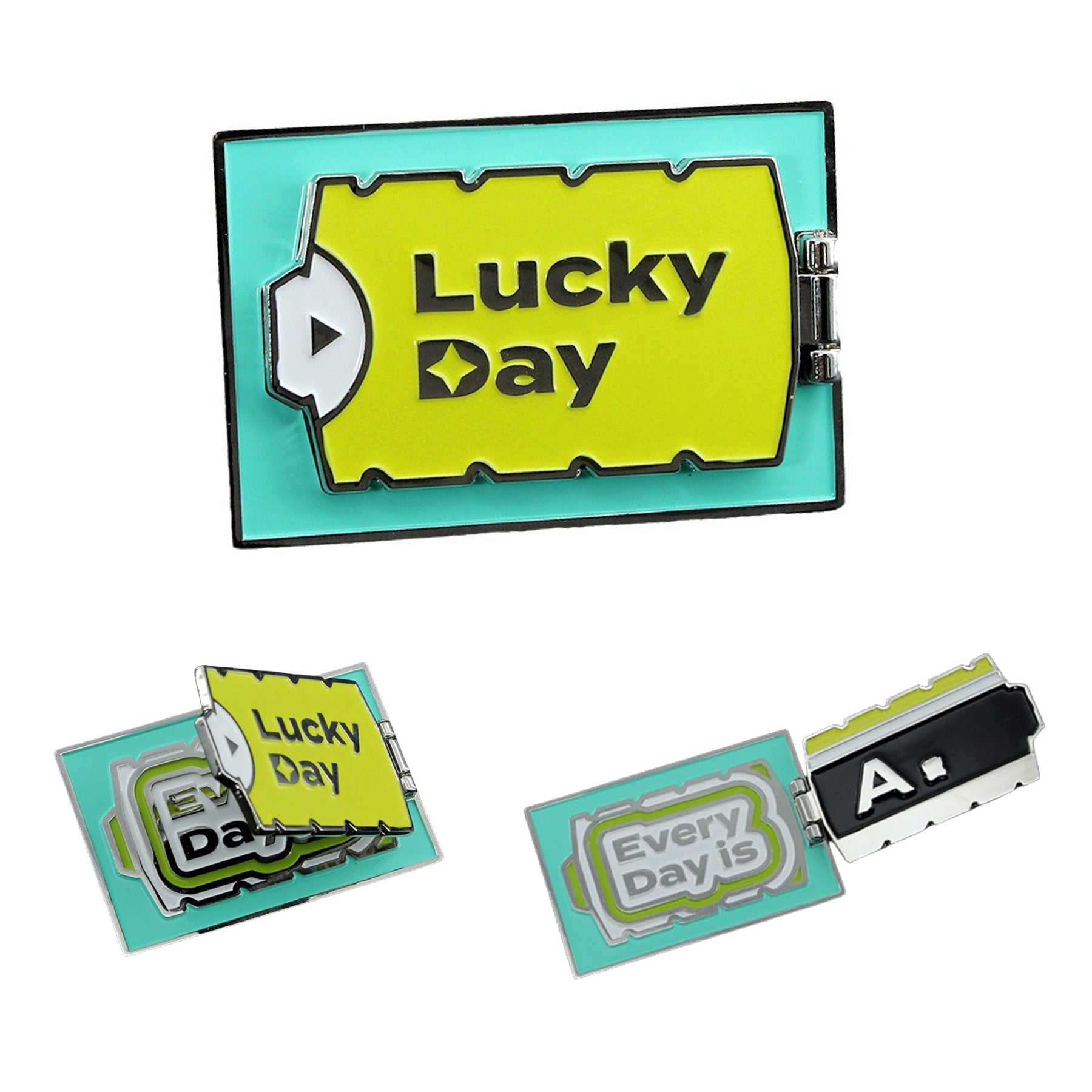 Customizable Die Struck Creative Clamshell Badge