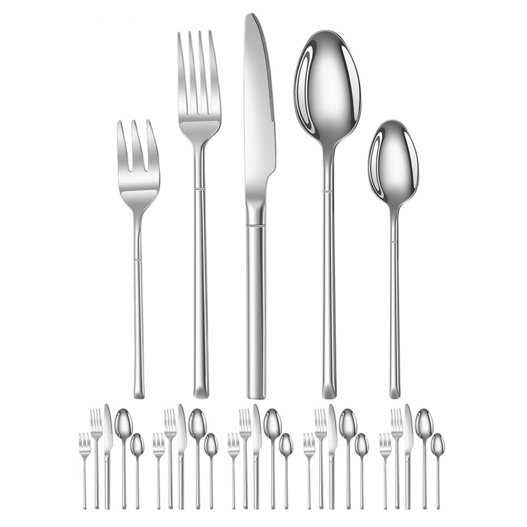 Stainless Steel Tableware Set Of 30 Pieces