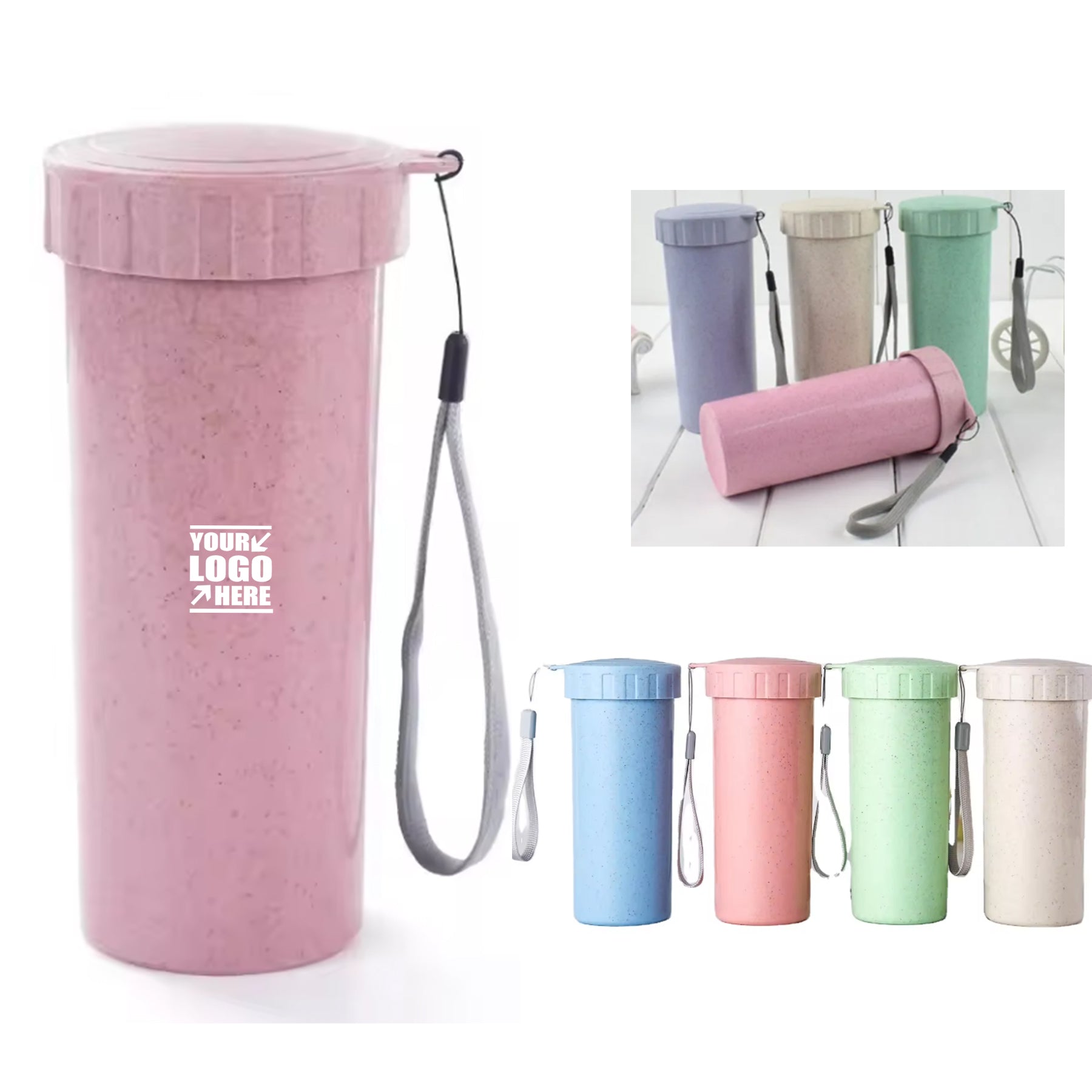 15 Oz Wheat Straw Water Bottle