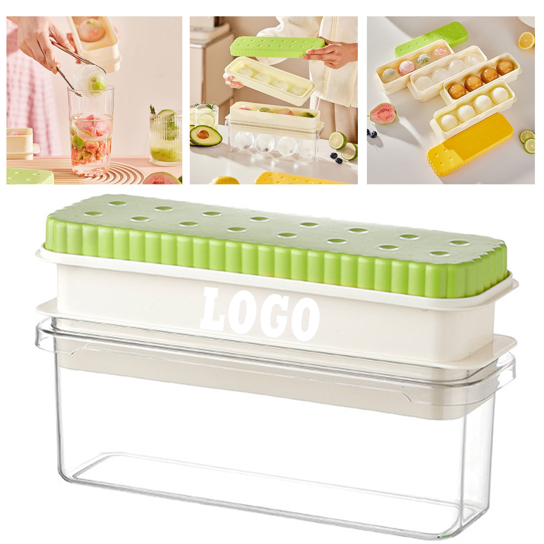 Household Ice-Making Box Molds With Ice Storage Boxes