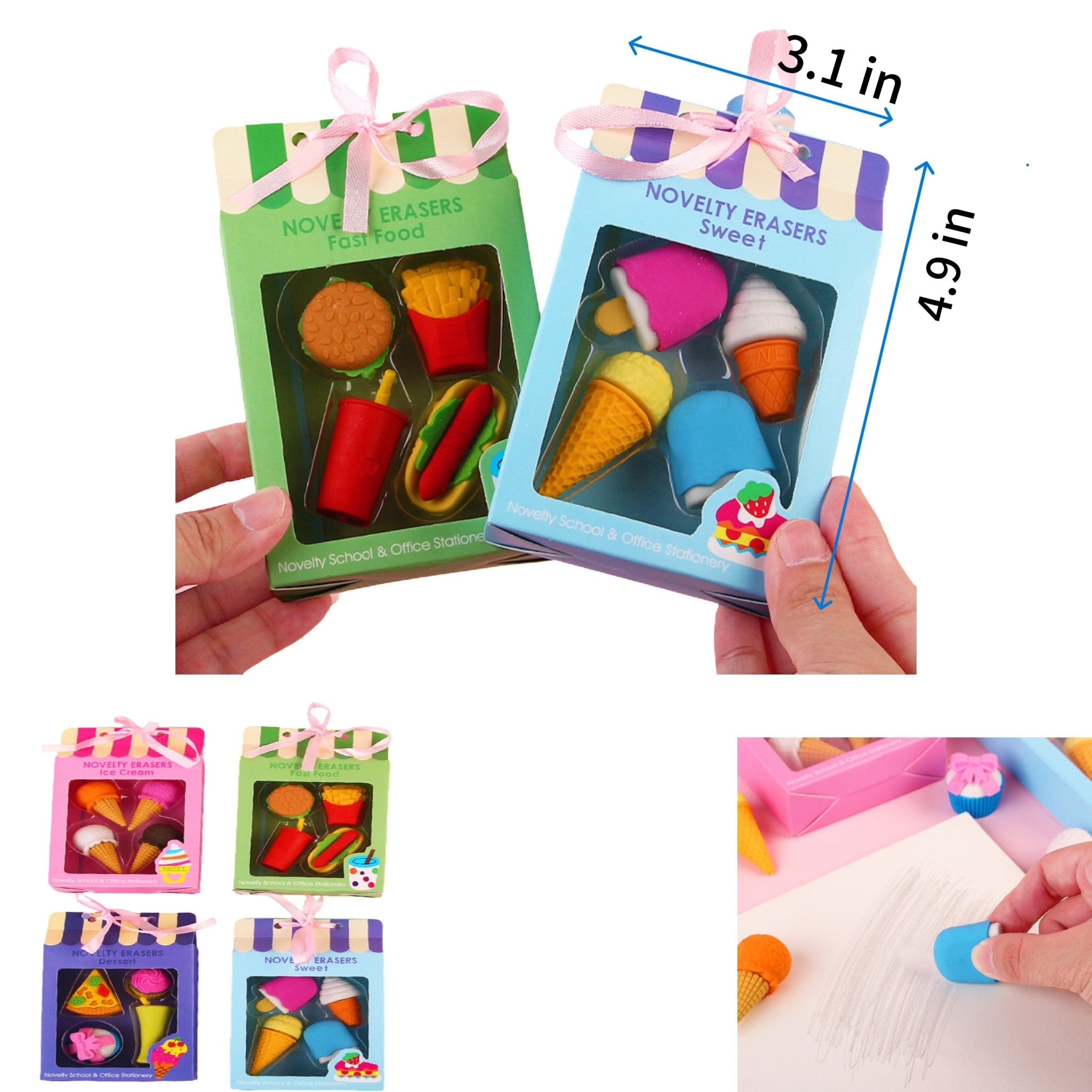 Dessert Themed Eraser Set