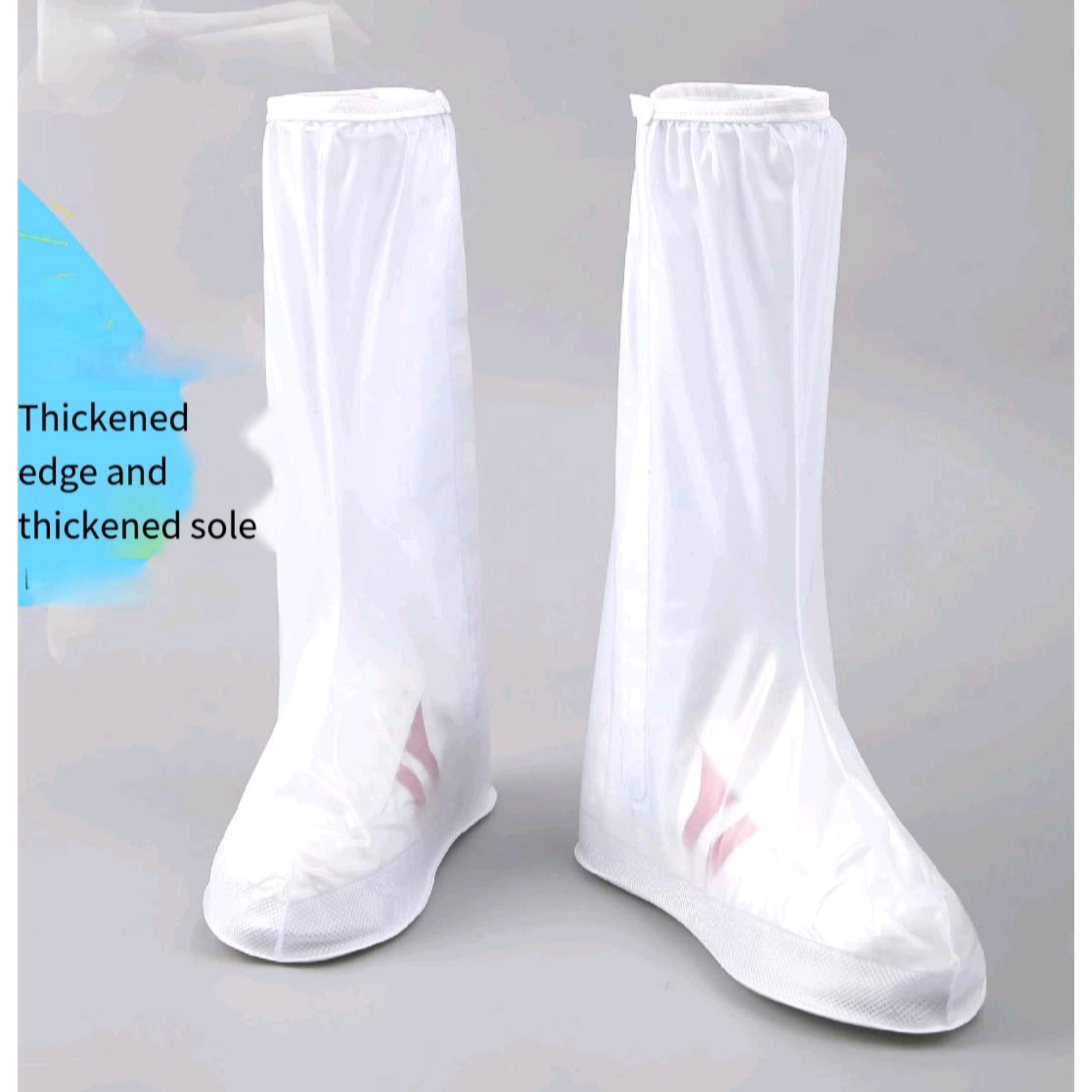 Waterproof PVC Tall Boot Covers Slip Resistant Rain