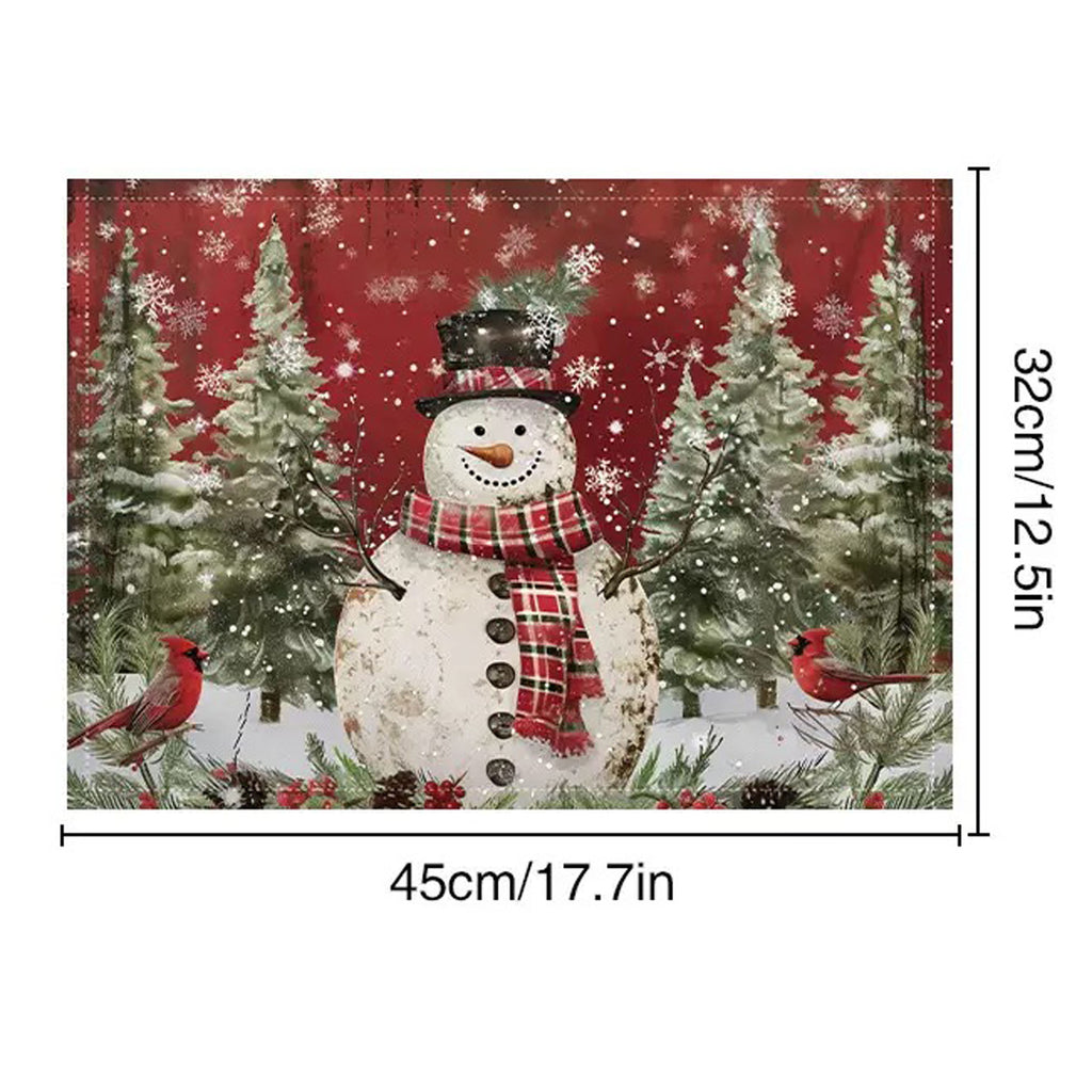 Natural Linen Christmas Table Mats